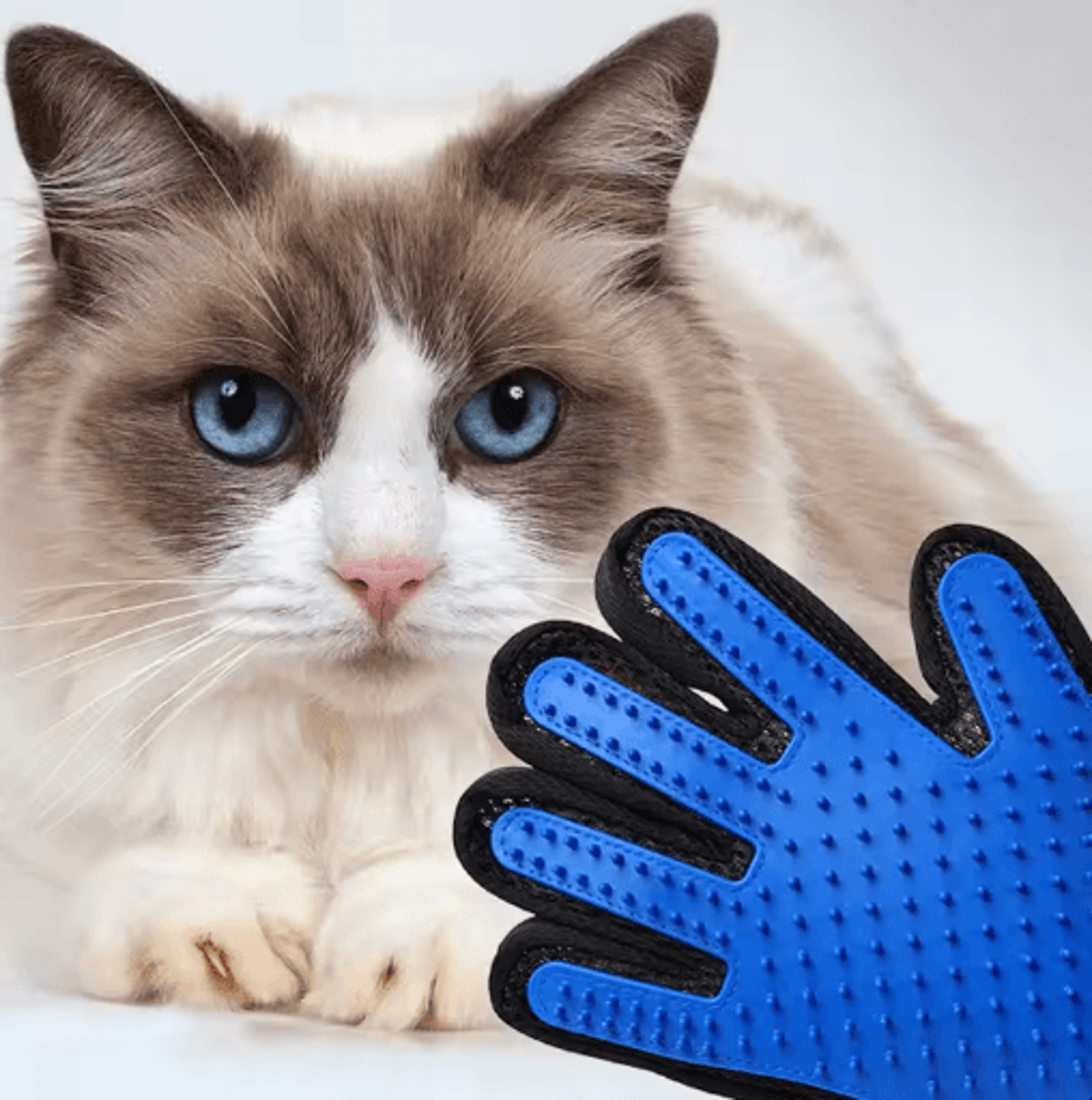 fur care pet grooming gloves silicone hair remover & massage brush for cats & dogs