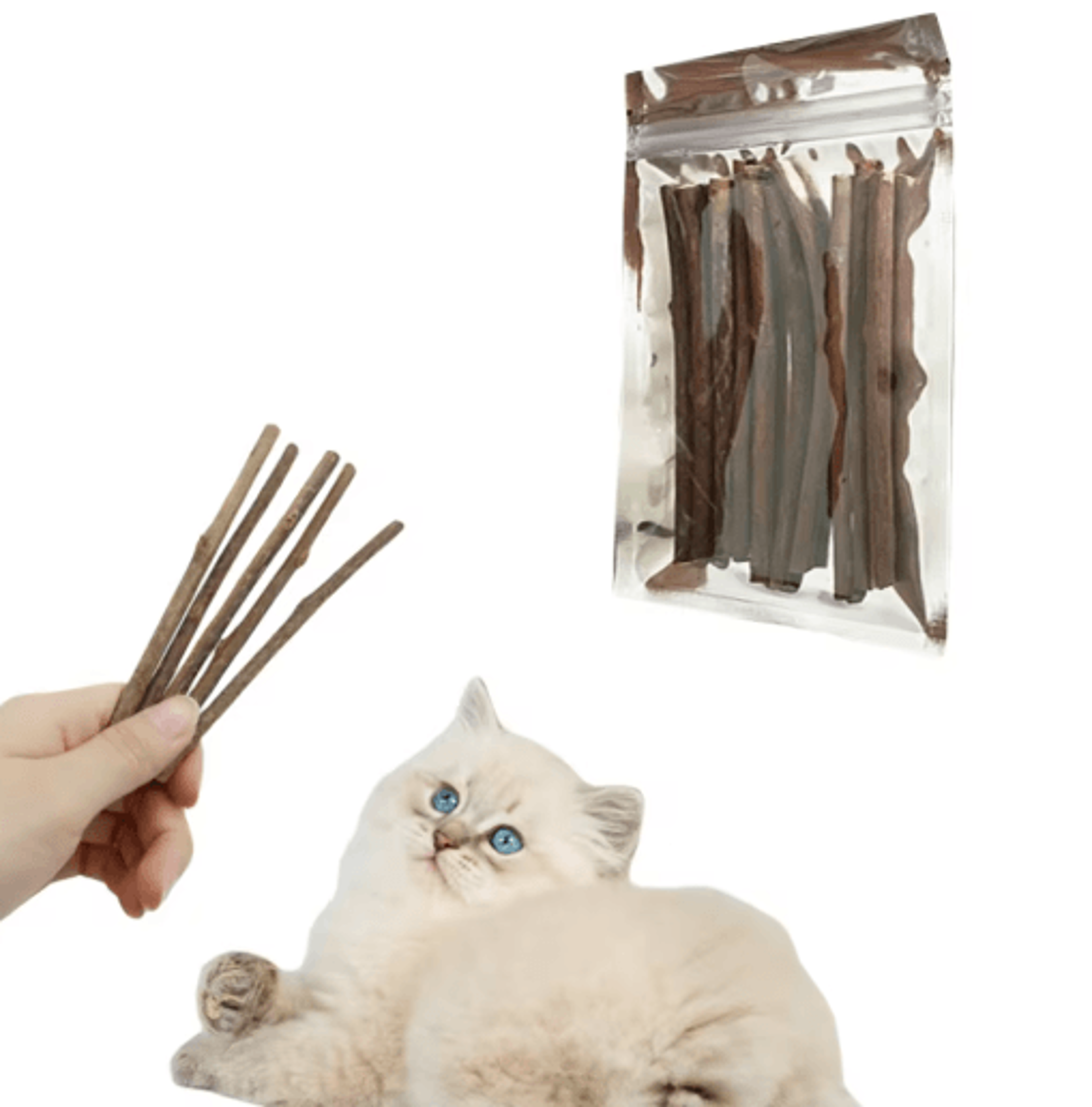 naturechew matatabi sticks for cats – natural dental chew toy for teeth cleaning & stress relief