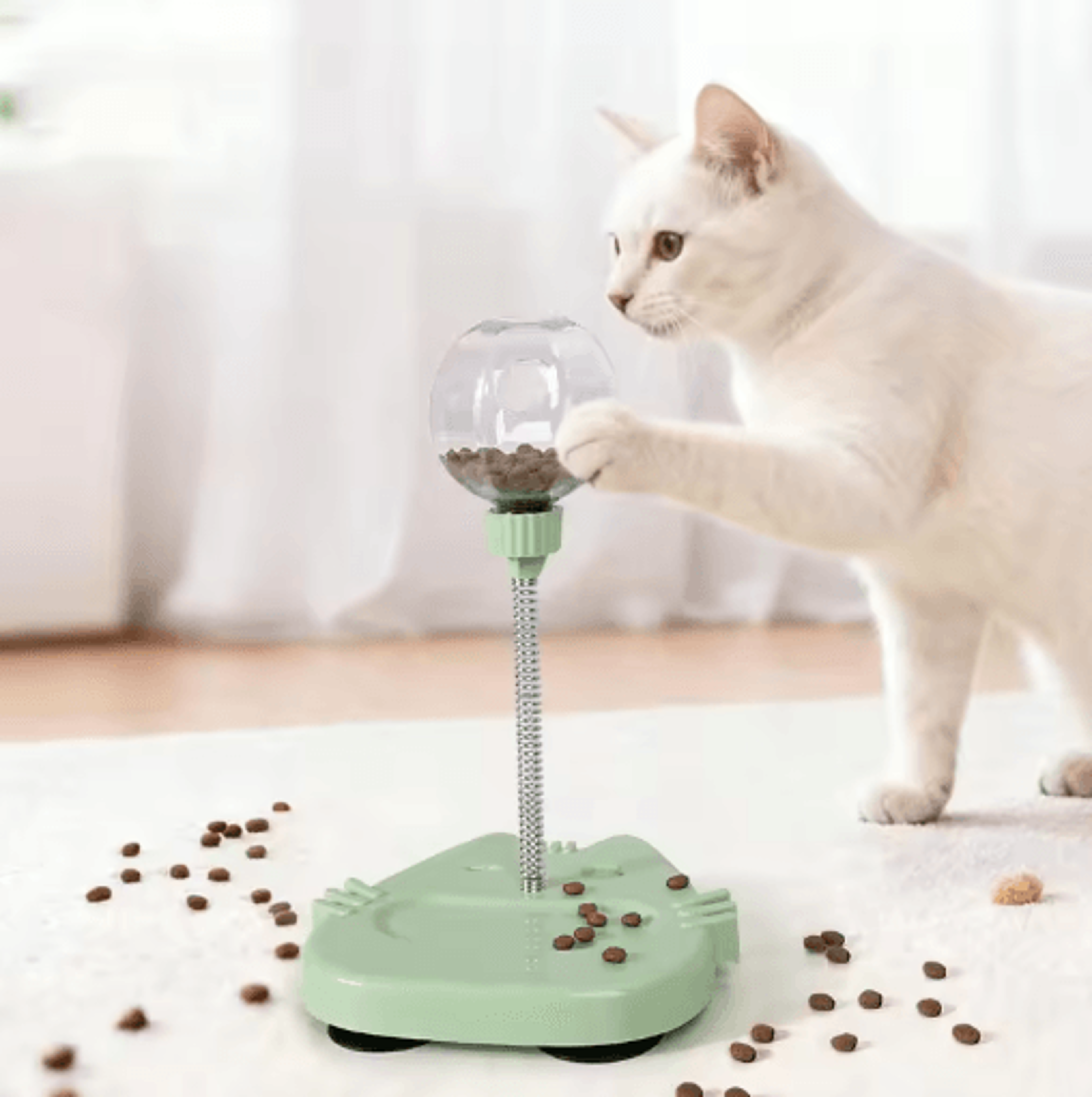Interactive Treat Dispensing Cat Toy Puzzle Feeder For Indoor Cats 6