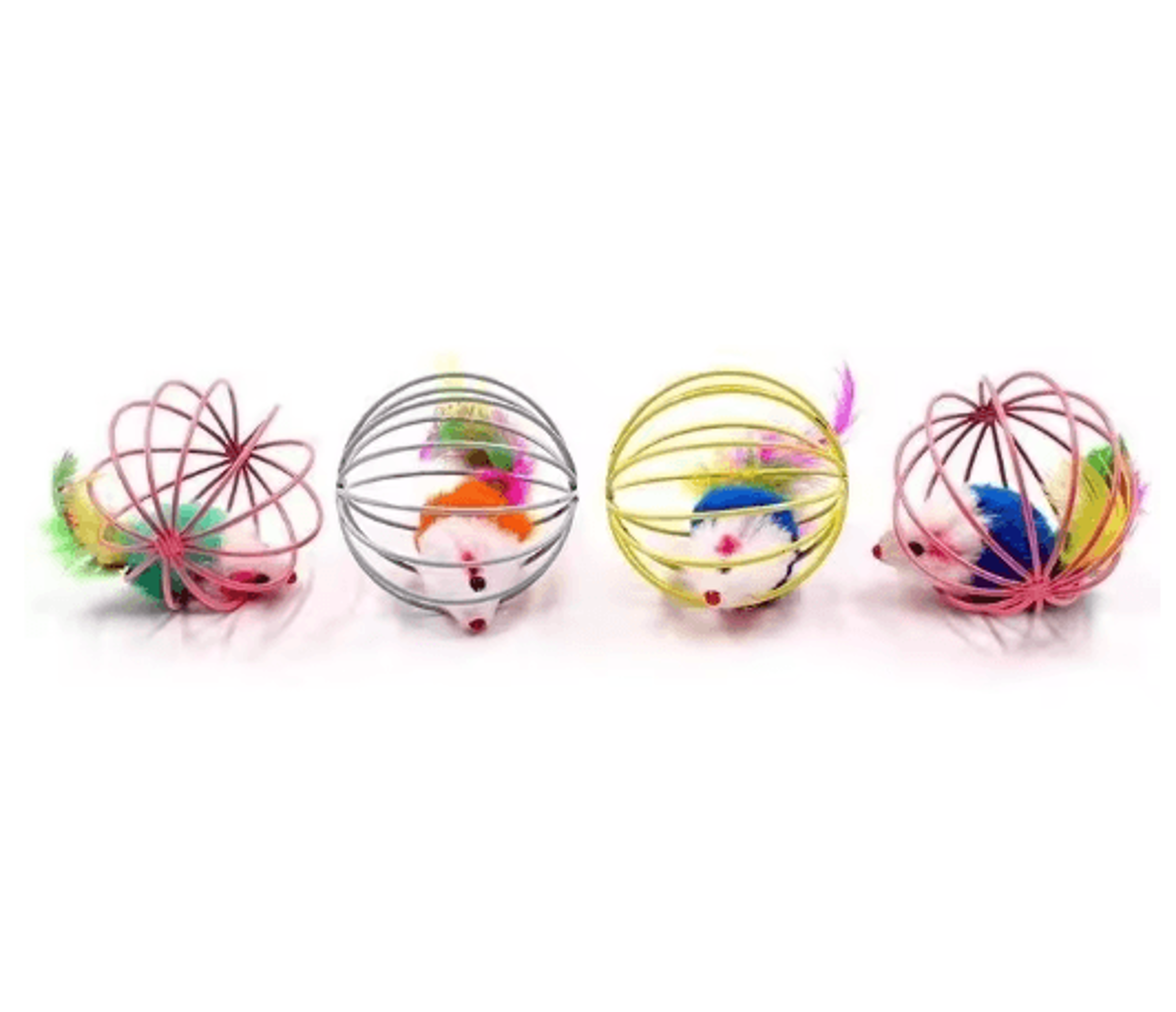 Interactive Caged Mouse Ball Toy For Cats And Small Dogs 1