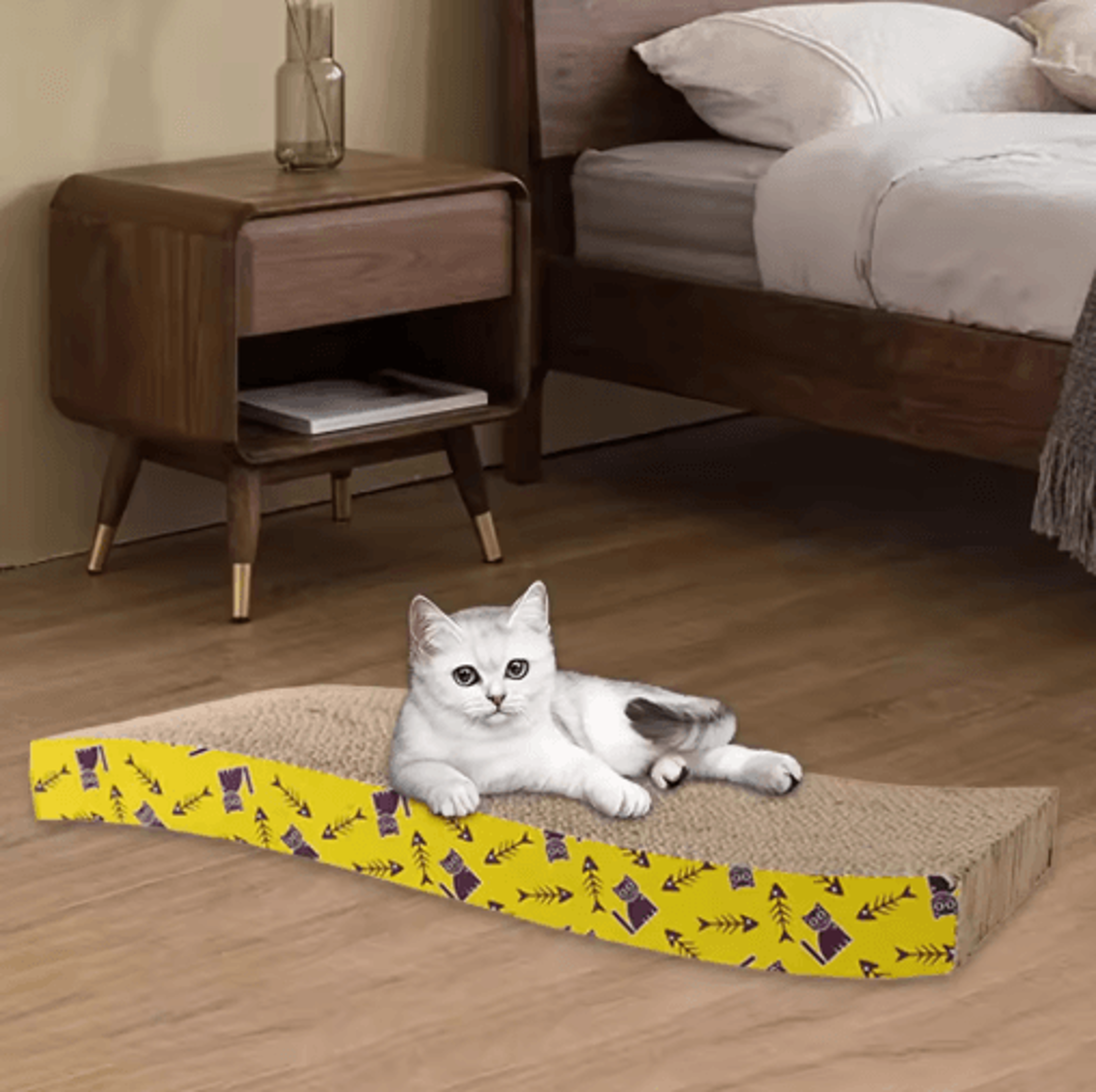 CozyNest Cardboard Cat Scratcher Bed  Lounge 4