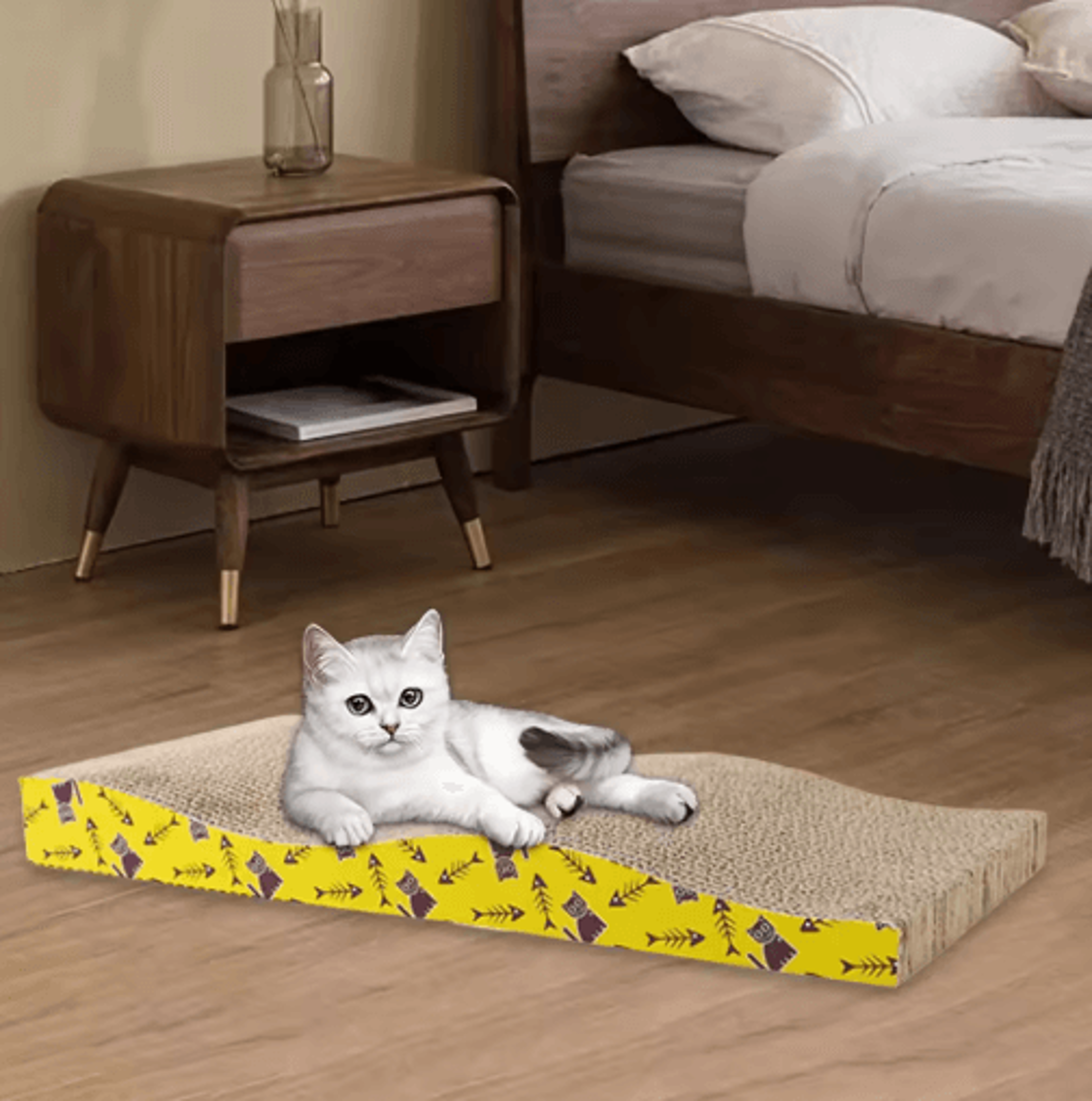 CozyNest Cardboard Cat Scratcher Bed  Lounge 8