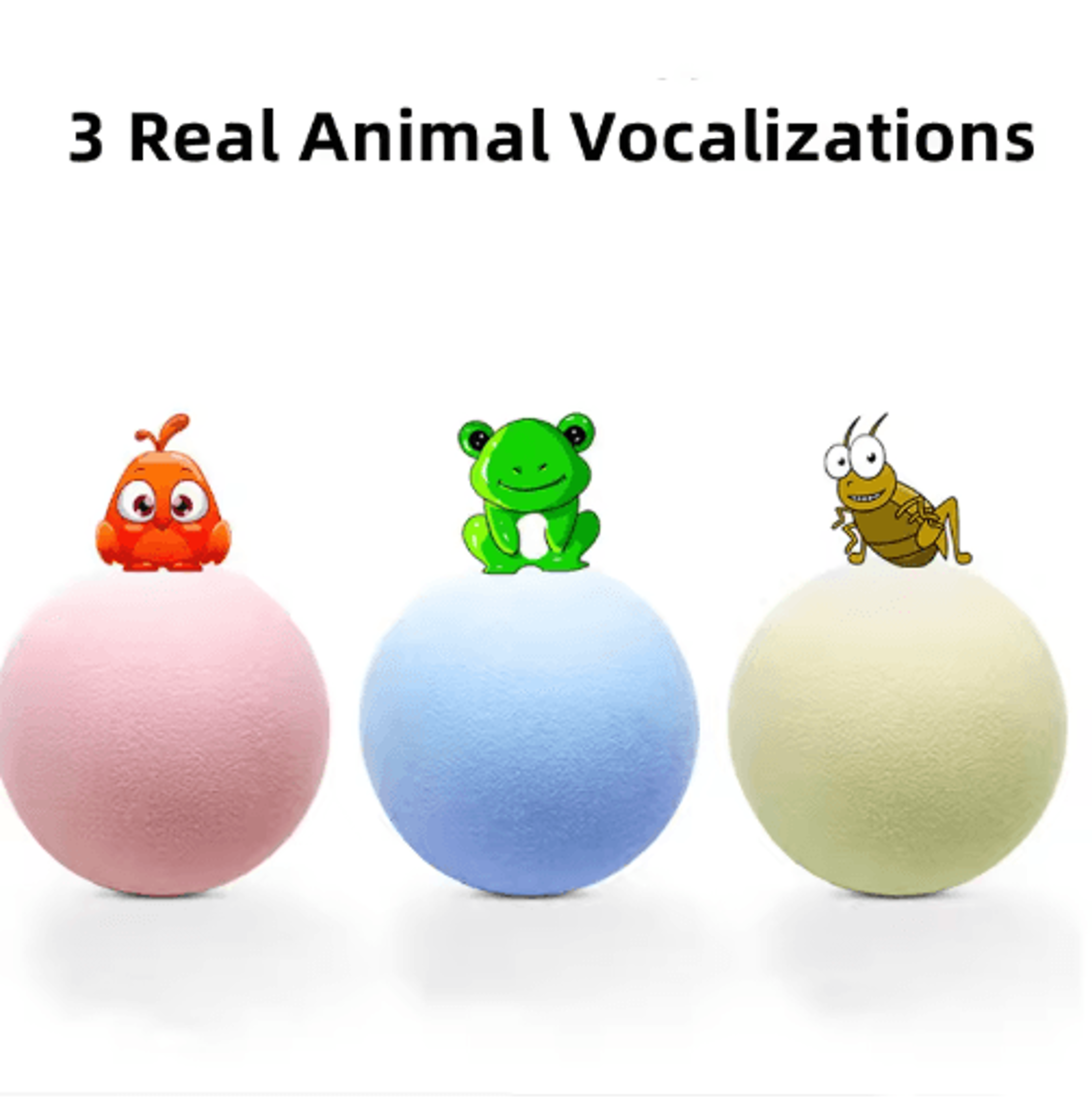 Chirp Bounce Interactive Sound Cat Toy Balls Set 8