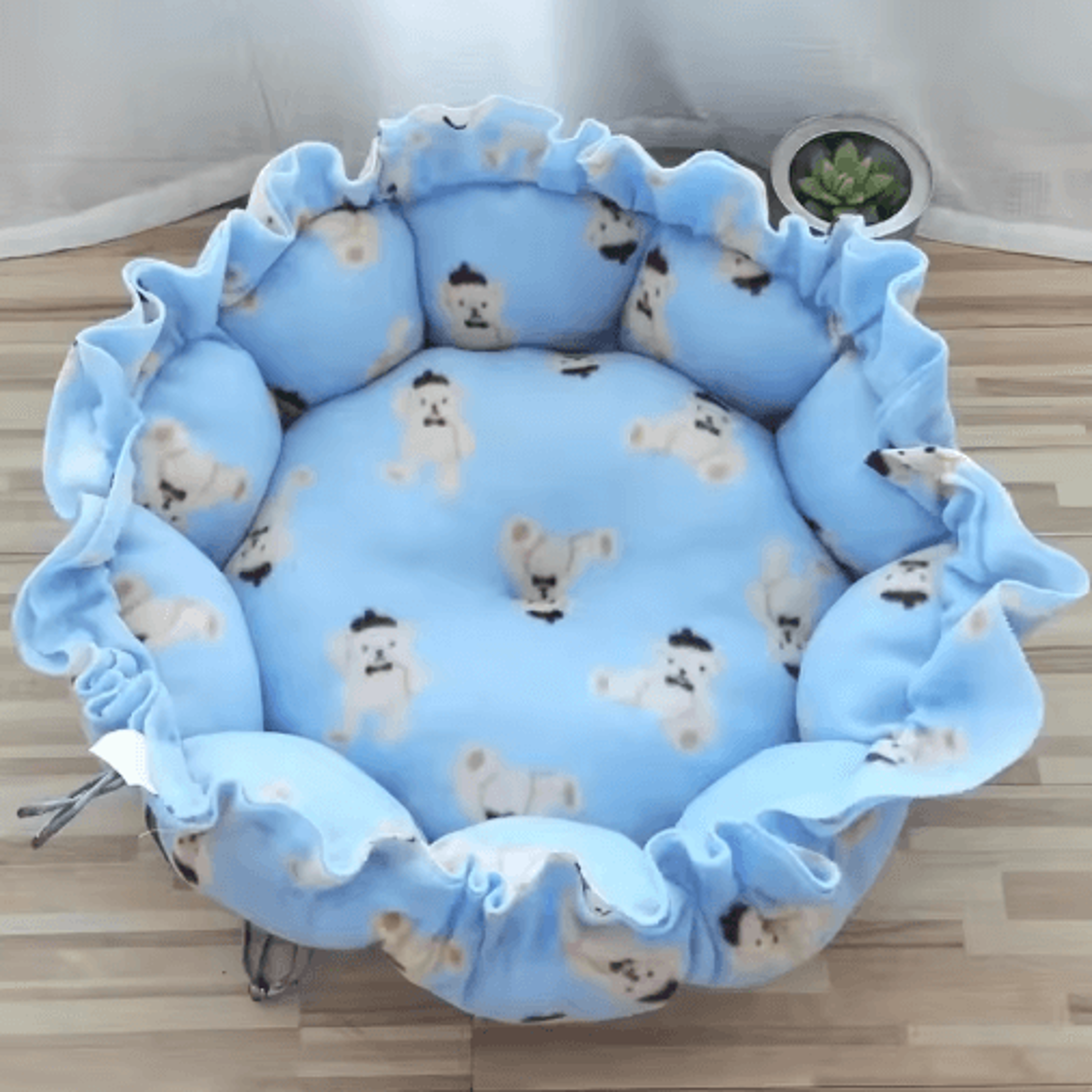 CozyNest Plush Pet Bed Basket For Cats Kittens  Small Dogs 7