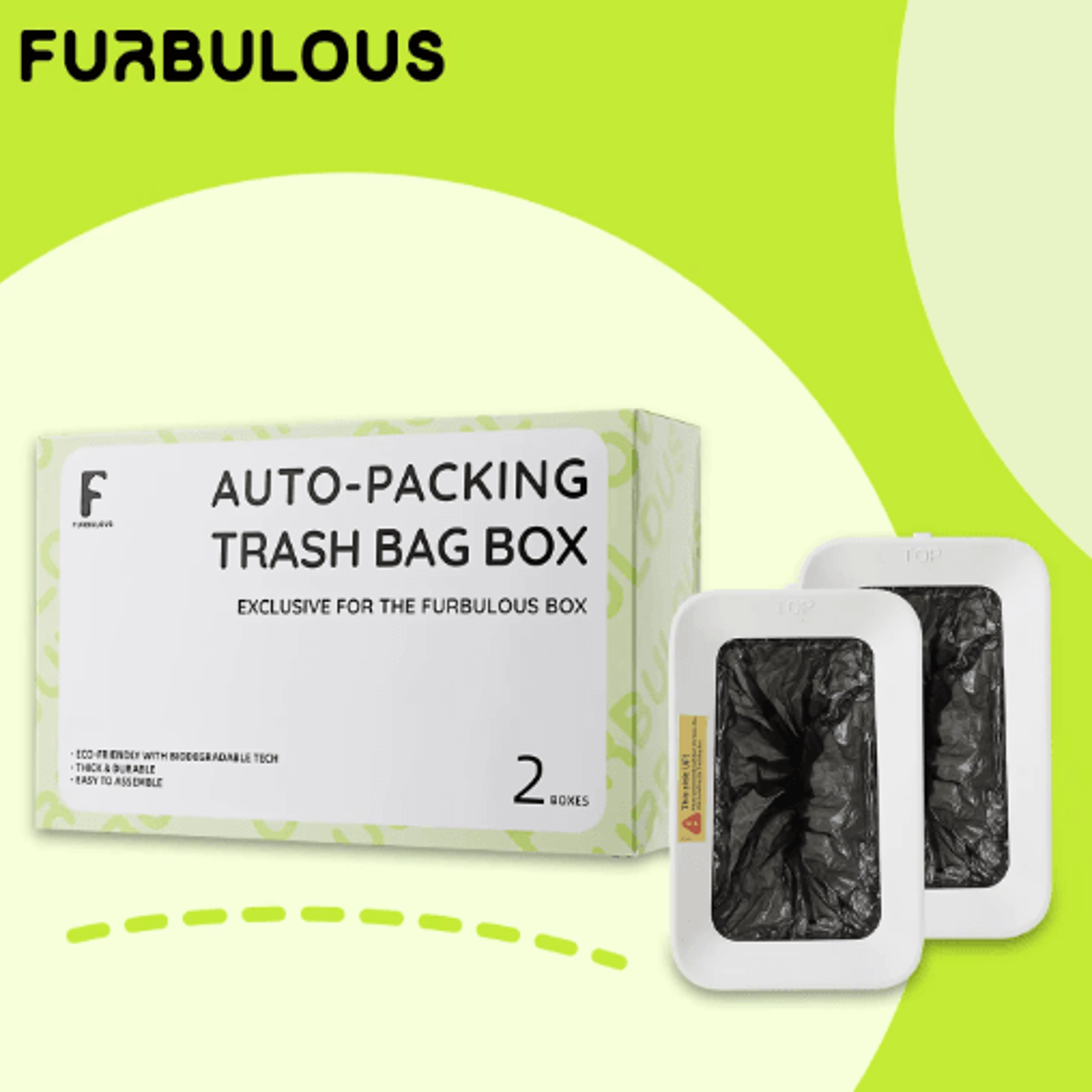 FURBULOUS SelfCleaning Litter Box Waste Bag Refills 4