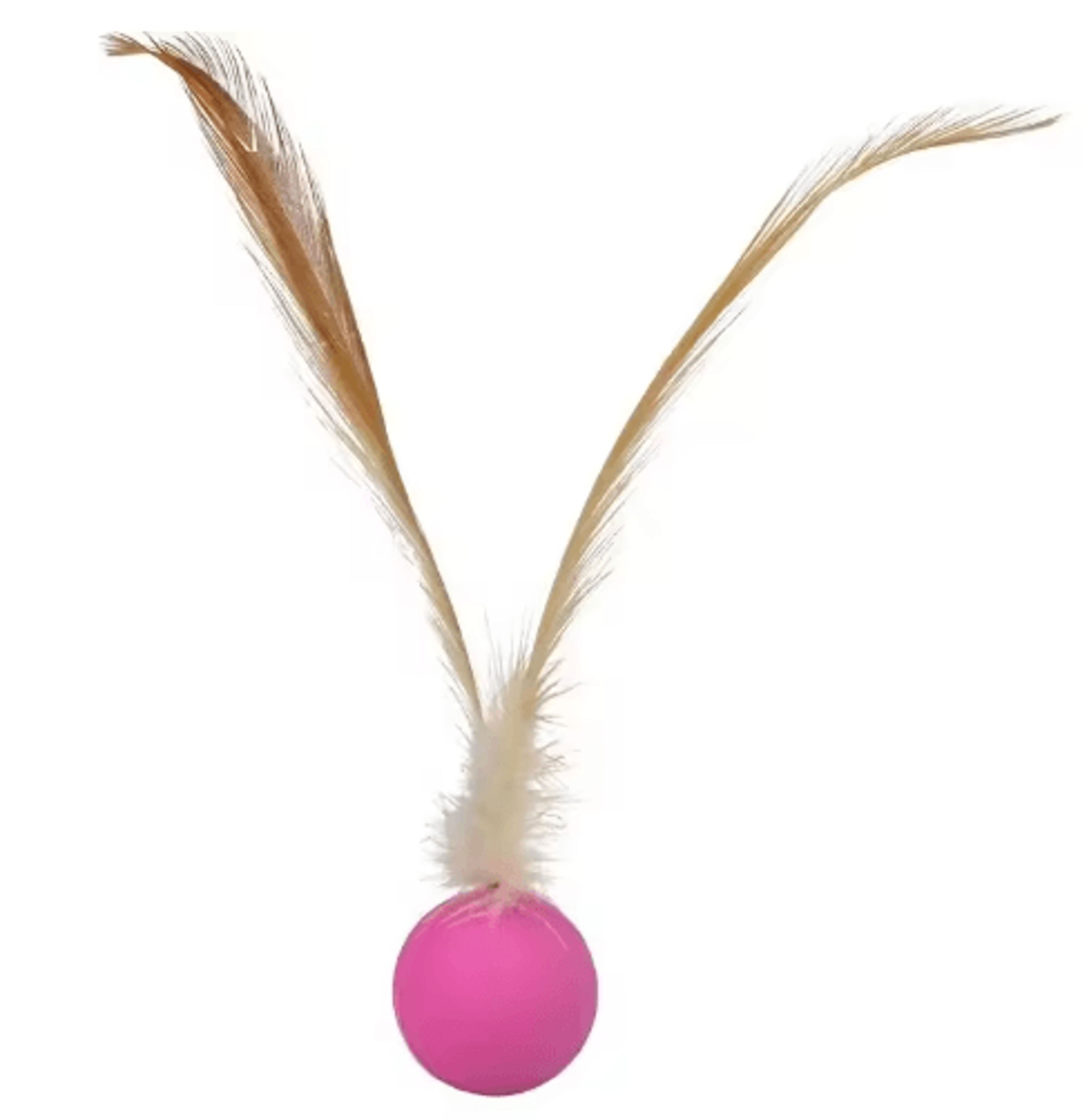 BounceFeather Interactive Elastic Ball Cat Toy With Feather Teaser 1