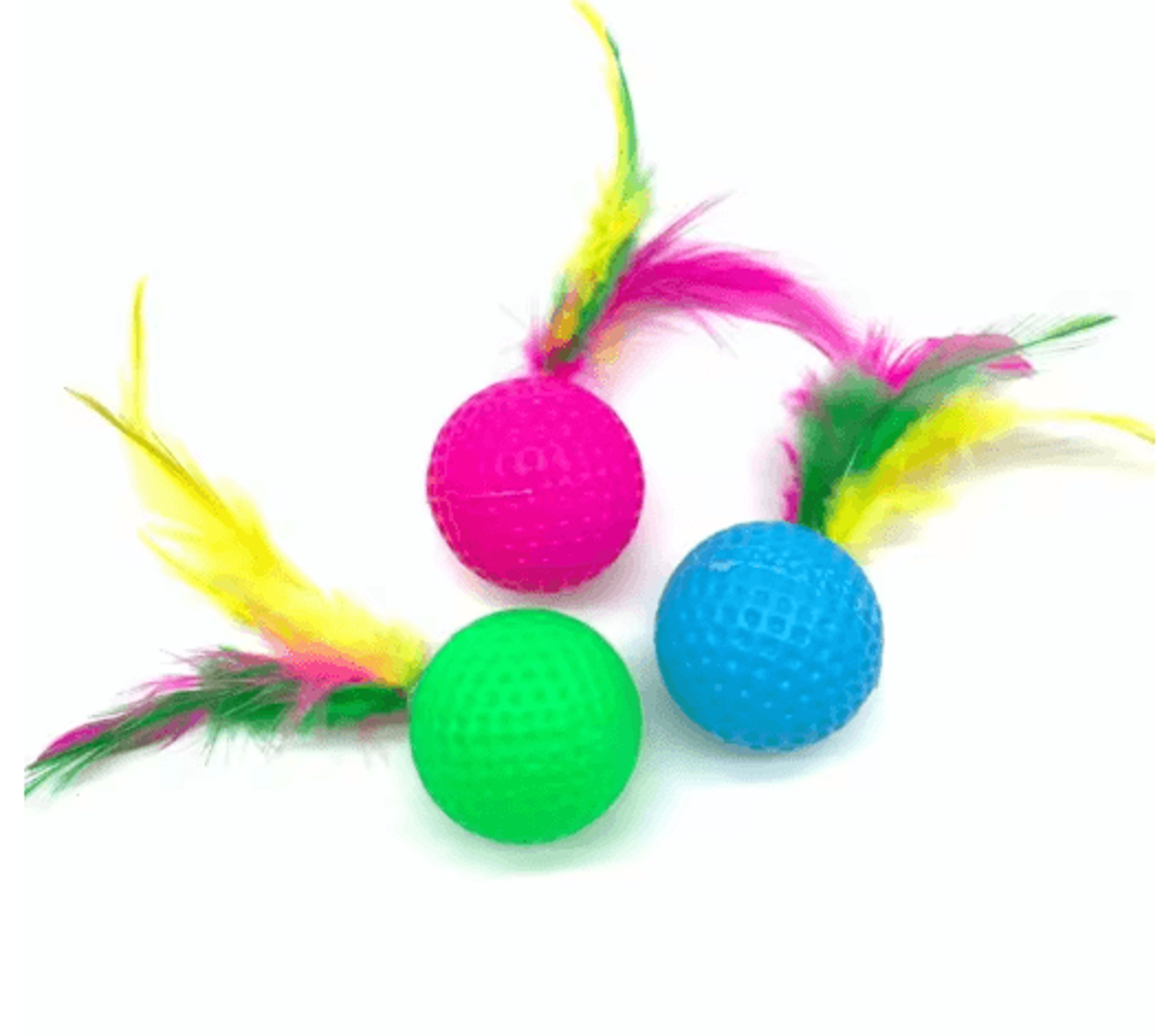 FeatherKick Colorful Cat Shuttlecock Toy Set  5 Pieces 2