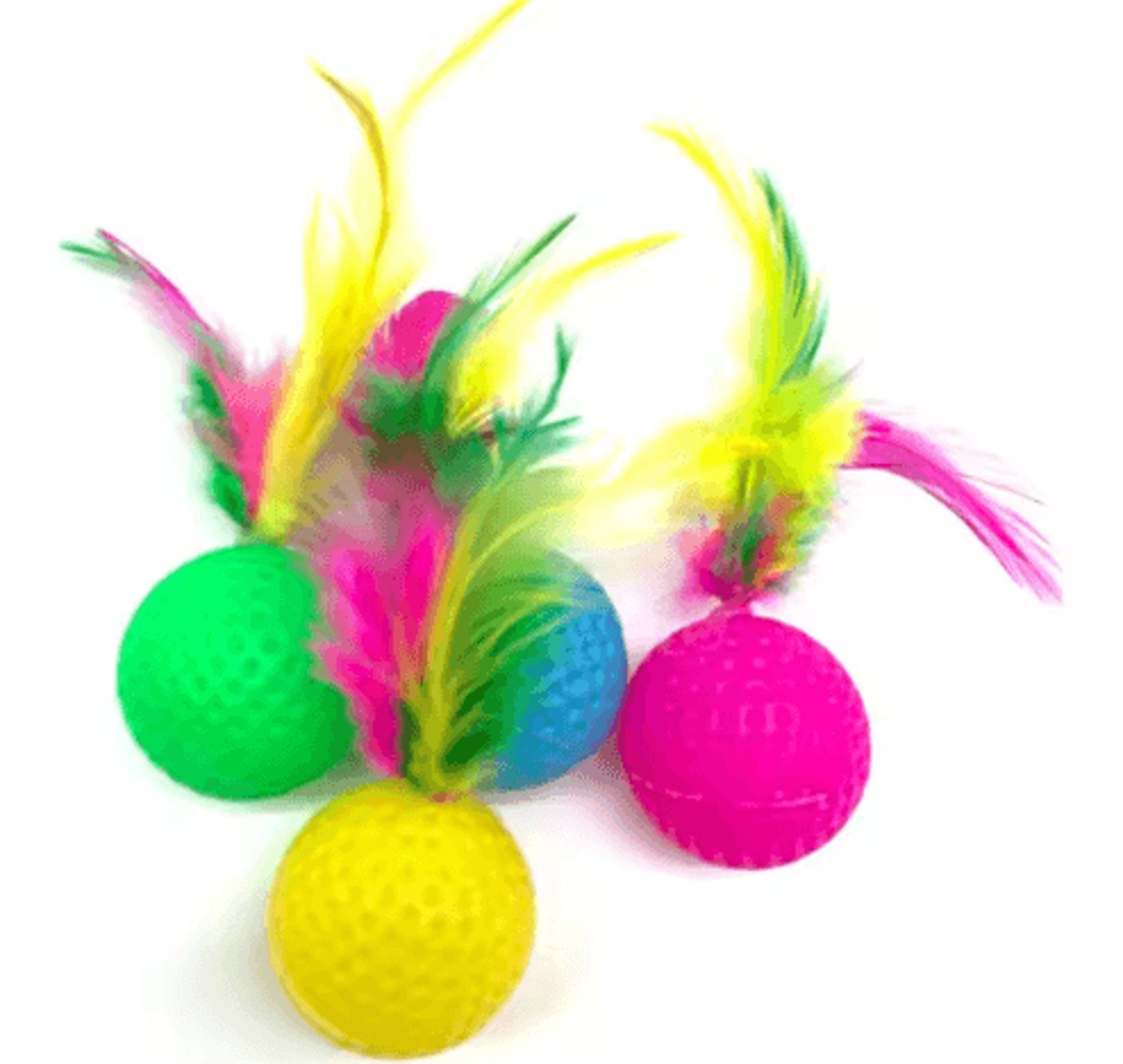 FeatherKick Colorful Cat Shuttlecock Toy Set  5 Pieces 4