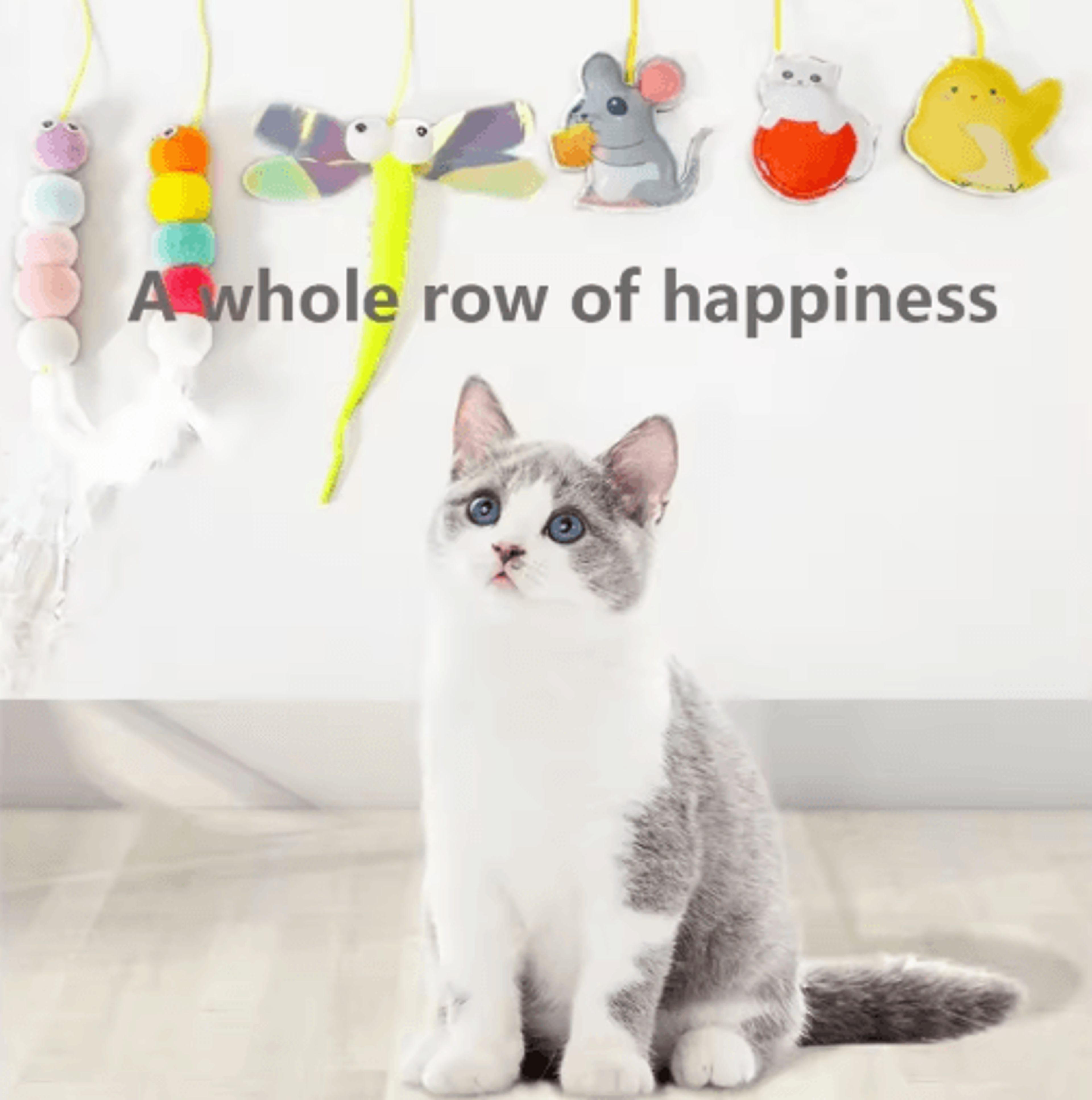 JumpFeather Hanging Cat Teaser Toy With Elastic Rope 5