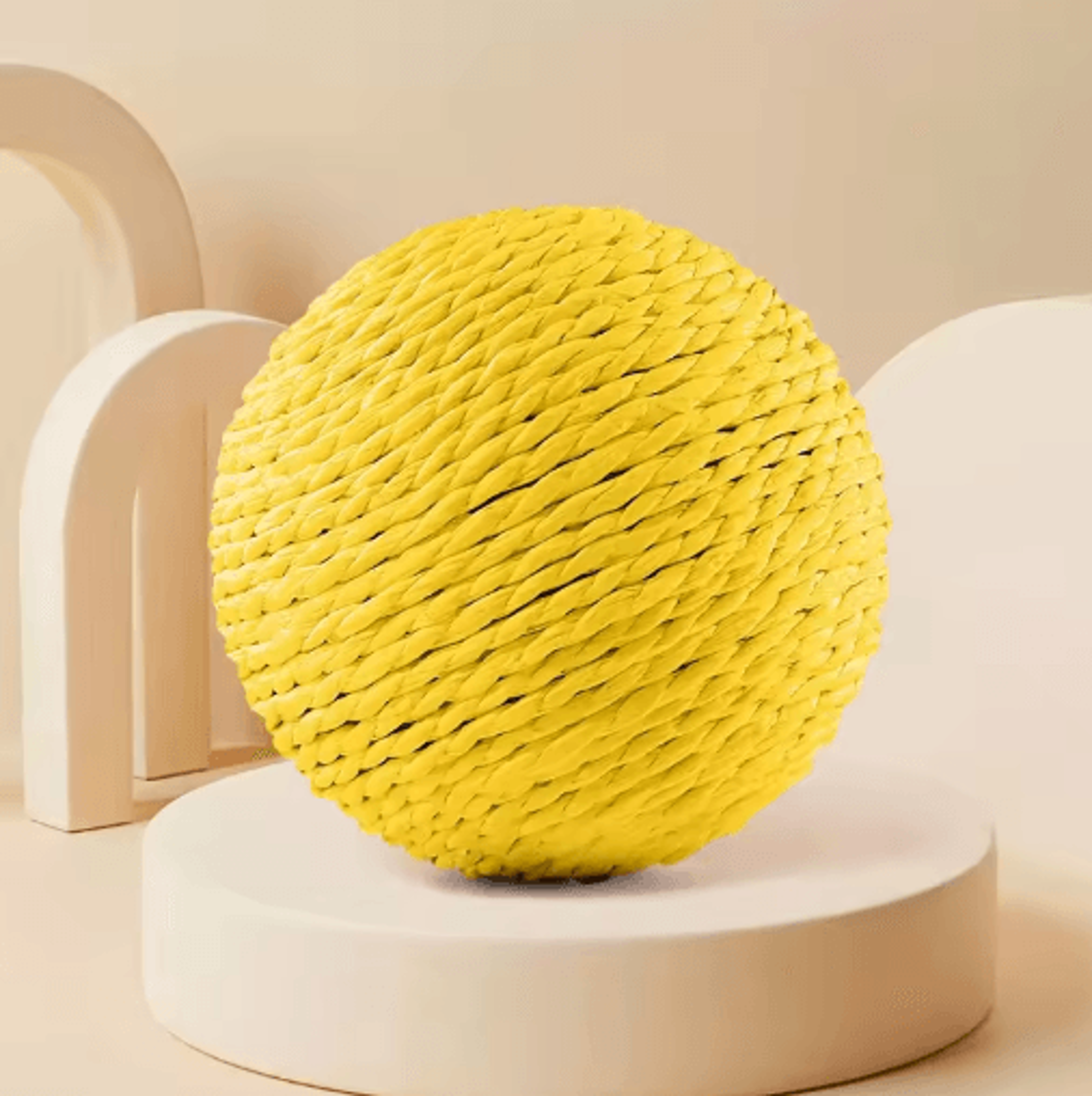 SisalSound Interactive Cat Scratching Ball Toy For Teething  Play 1