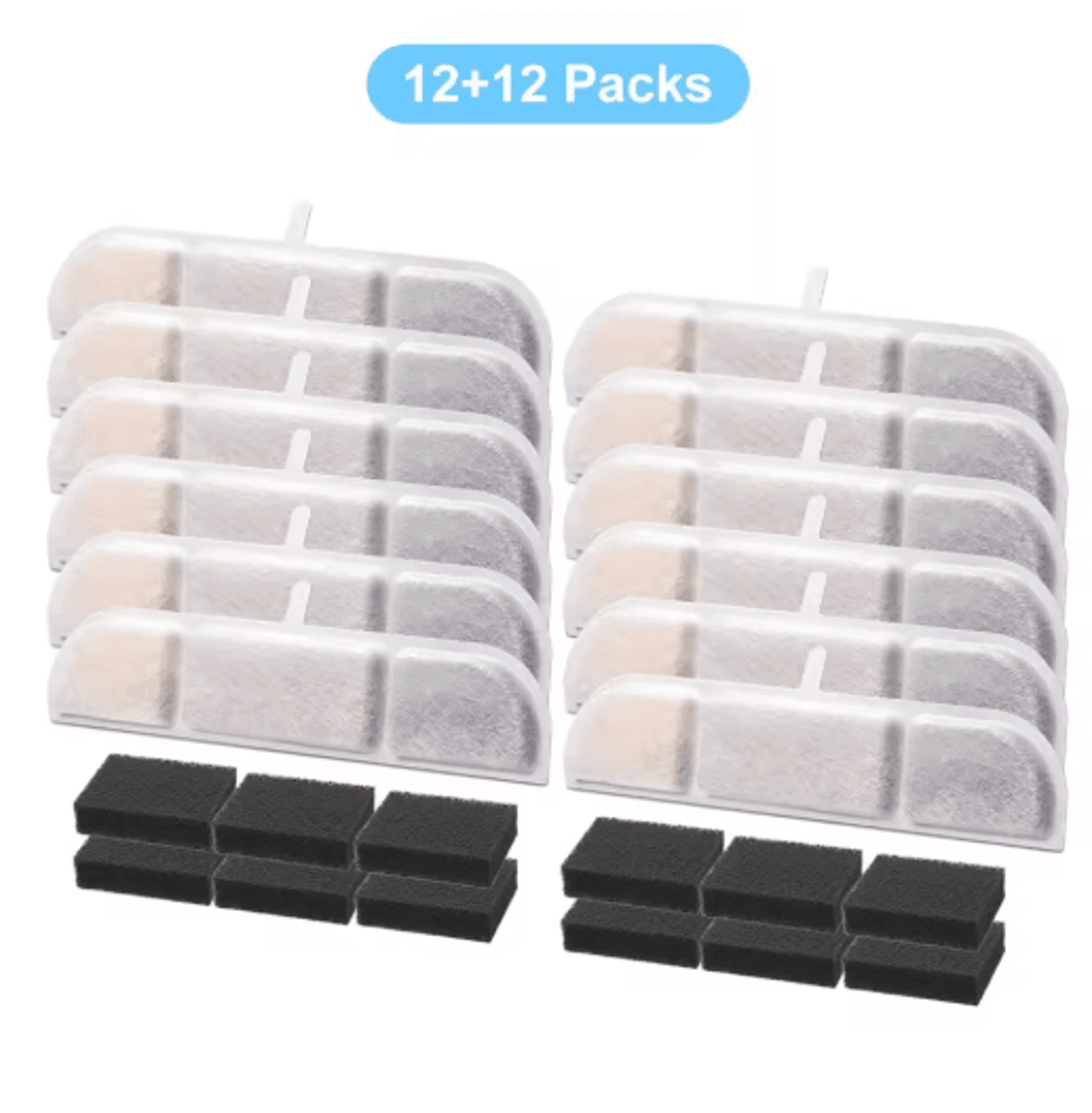 Pure Flow Activated Carbon Filter Cartridge Replacement For DownyPaws Cat Fountain 4