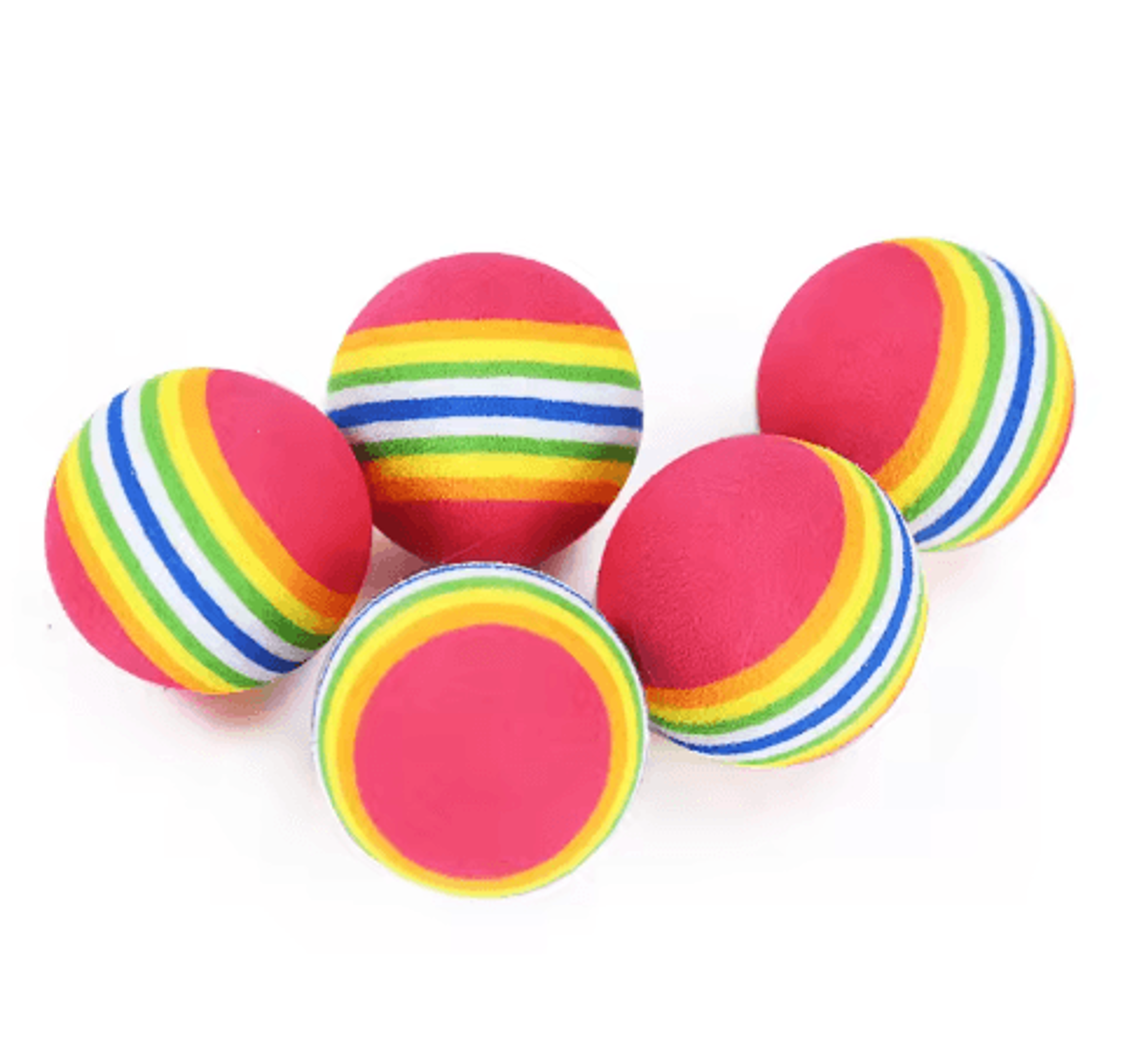 RainbowBounce Rattle Ball Set  Interactive EVA Pet Balls For Cats Dogs  Puppies 1