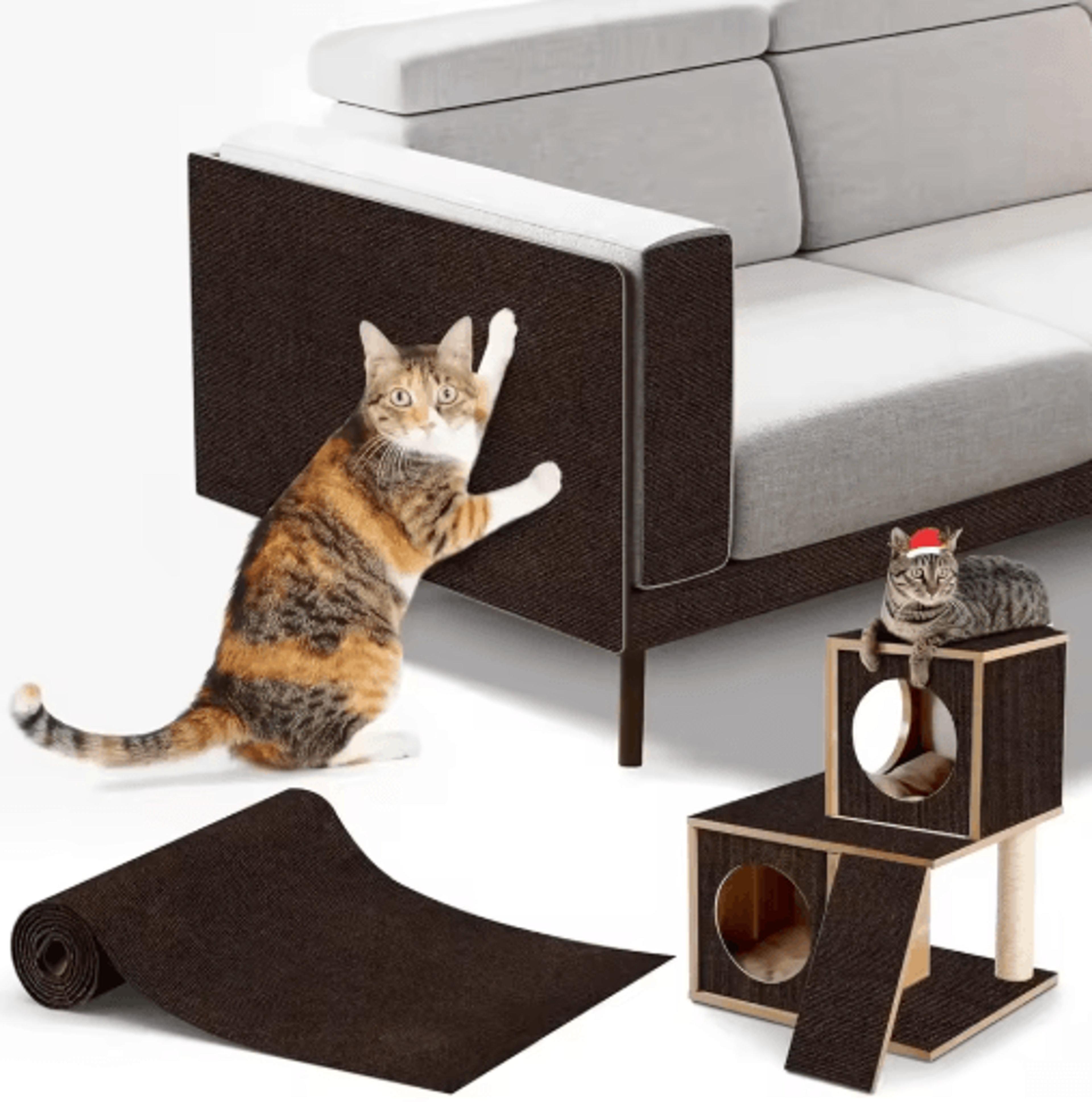 ScratchGuard DIY Cat Scratcher Mat  SelfAdhesive Trimmable Sofa Protector In 7 Colors 2