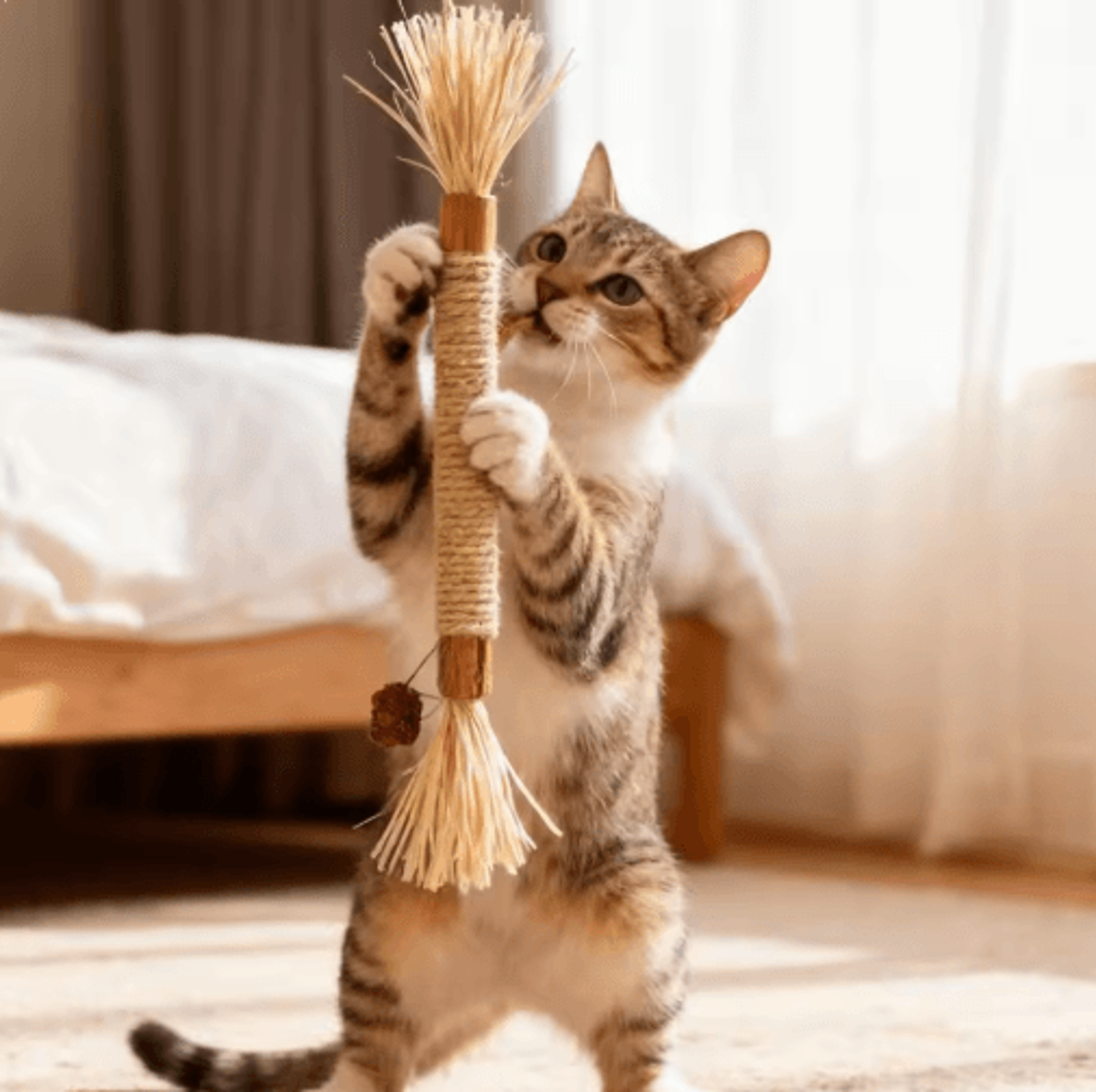 MintChew Dental Bite Stick  Cat Mint Teeth Cleaning Toy With Natural Rope  Silvervine 0