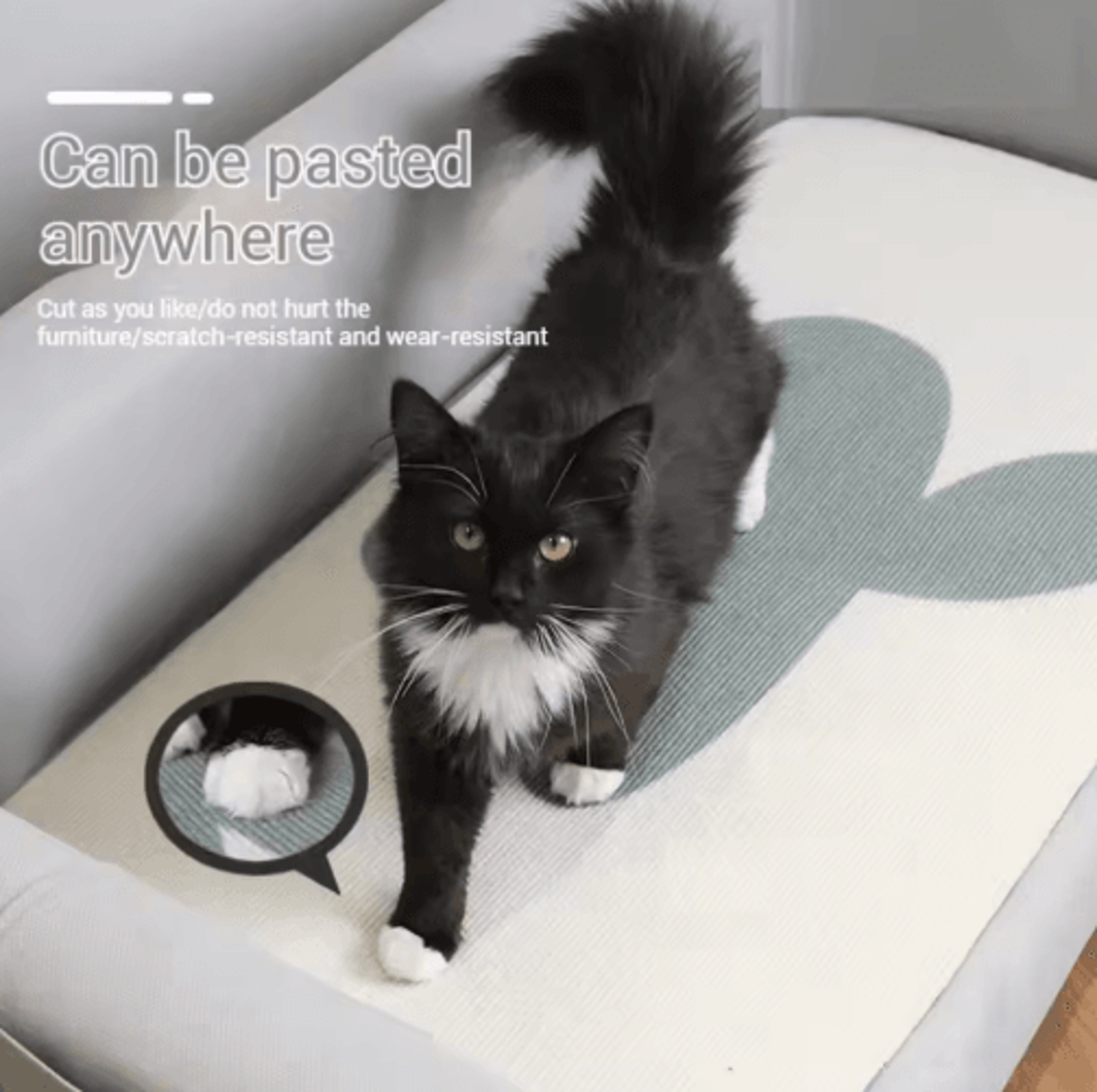 ScratchWall DIY Cat Scratching Board  SelfAdhesive Trimmable Carpet Protector For Walls  Sofas 7