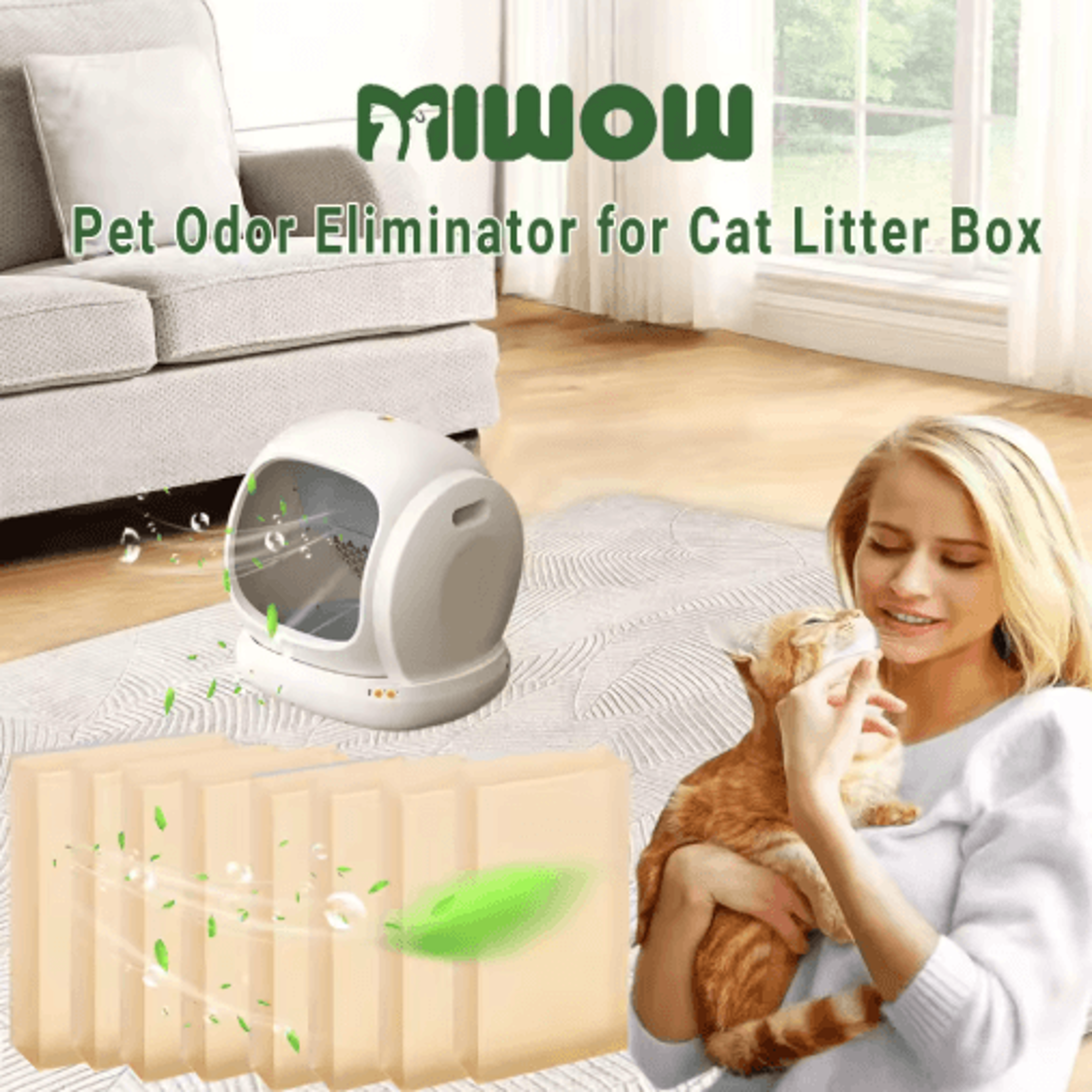 FreshGuard Litter Box Deodorizer Refills  Odor Eliminator For PETKIT Meowant  UBPET SelfCleaning Li 5