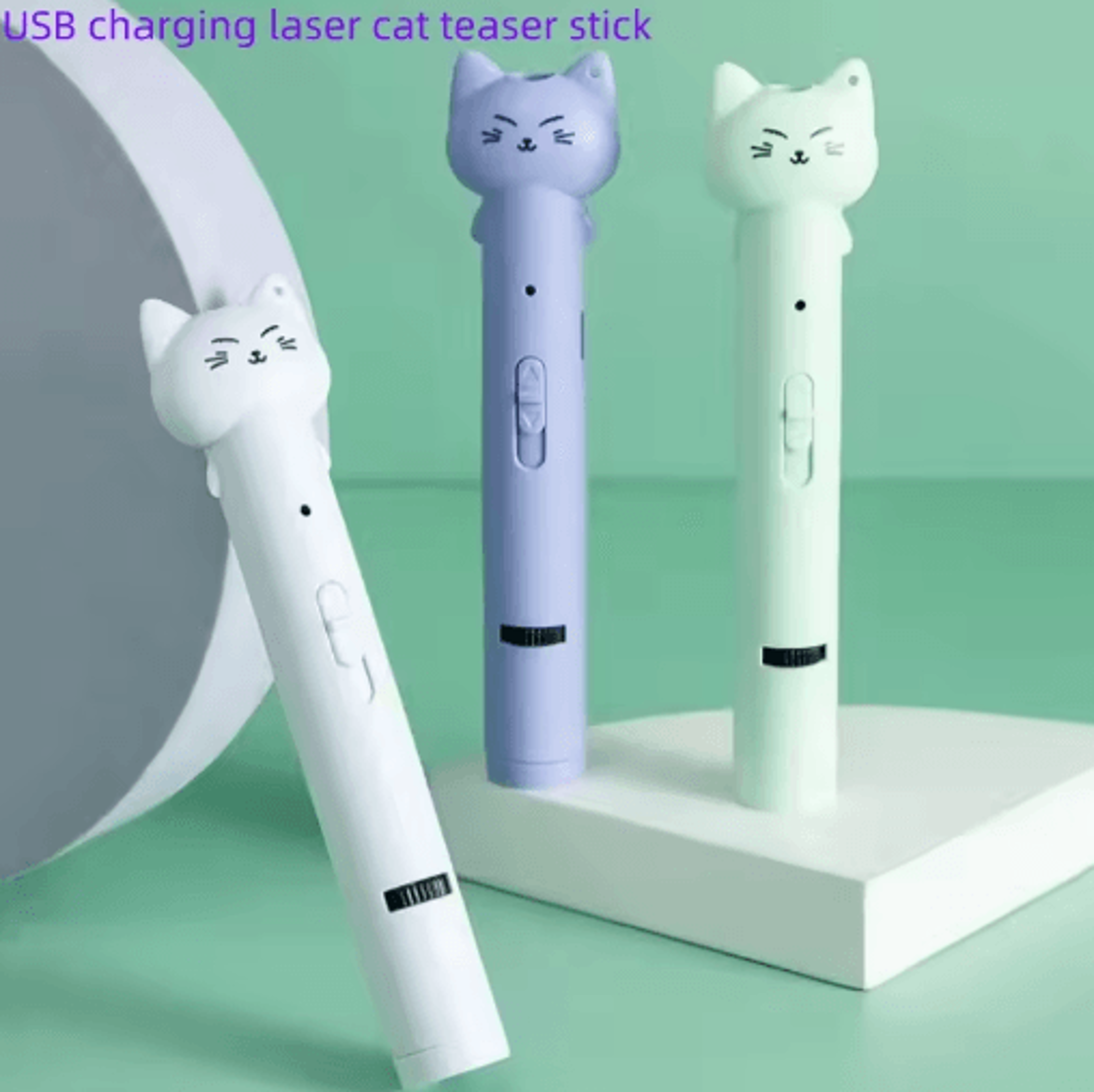 Laser Pounce USB Cat Teaser Pen  Rechargeable Infrared Laser Toy With Fun Projection Patterns 0