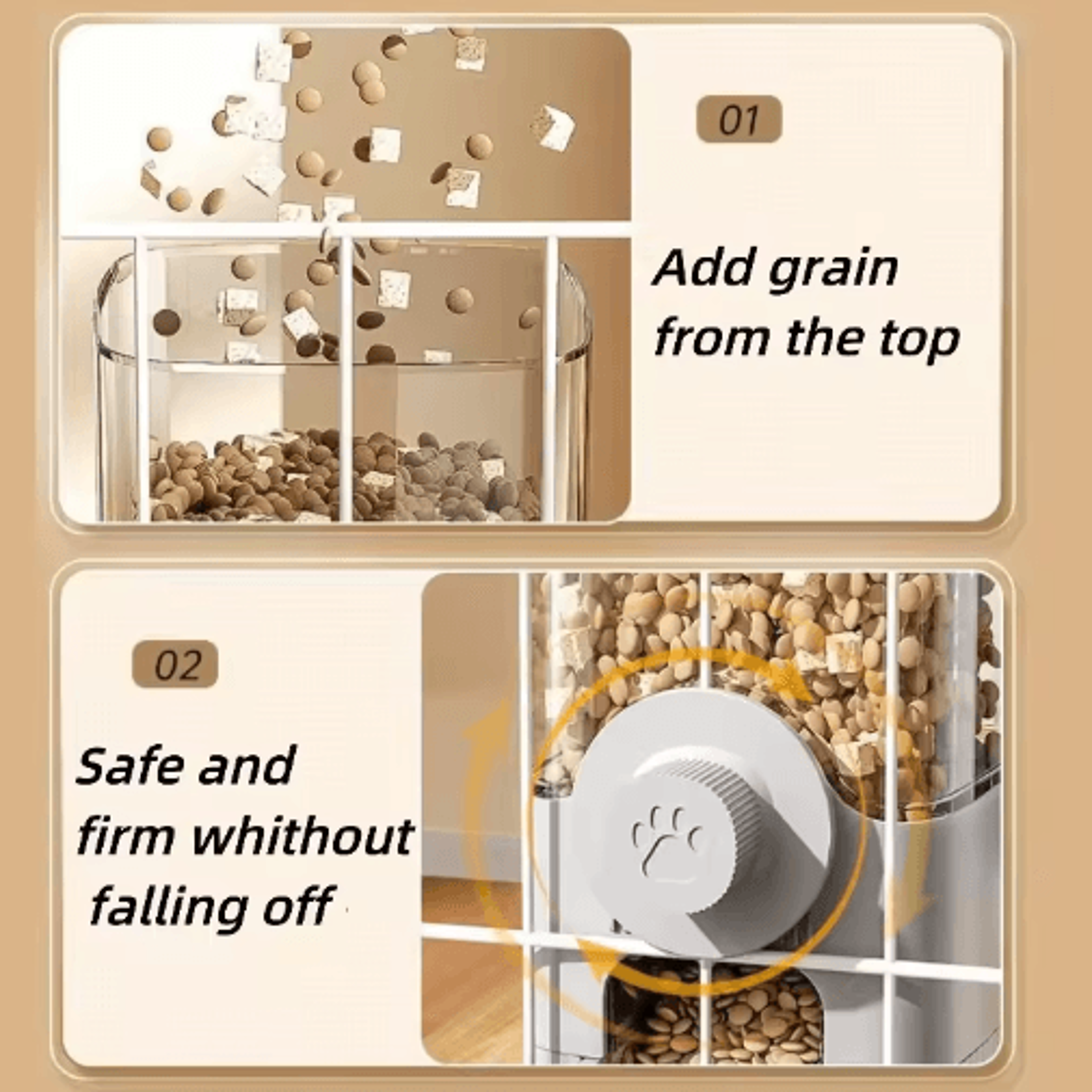 CageMount Gravity Pet Feeder  Water Dispenser Set  Hanging Automatic Food  Water Station For Cats D 9