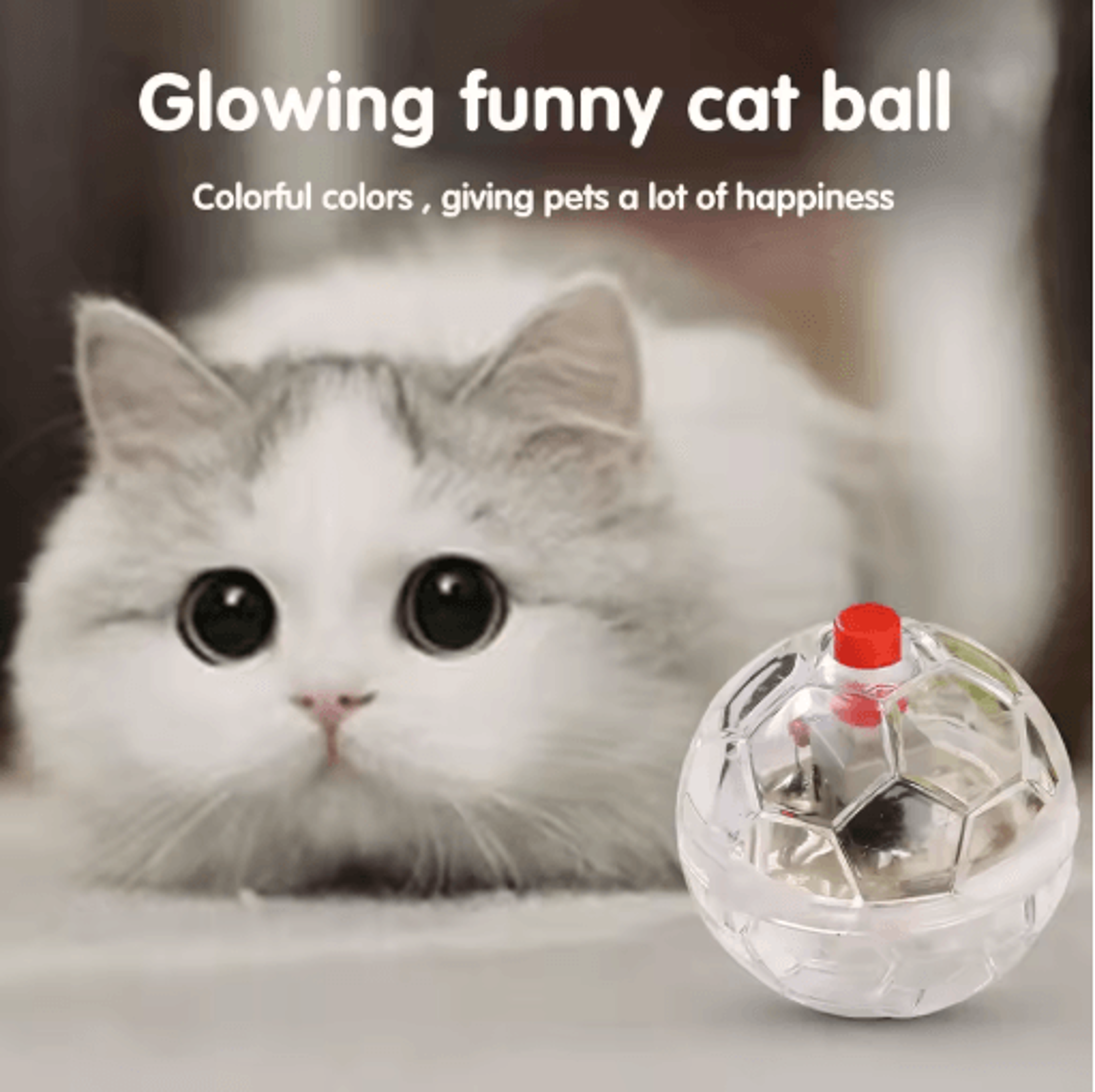 Interactive Flash Motion Ball Toy For Cats With Automatic Light Activation 5