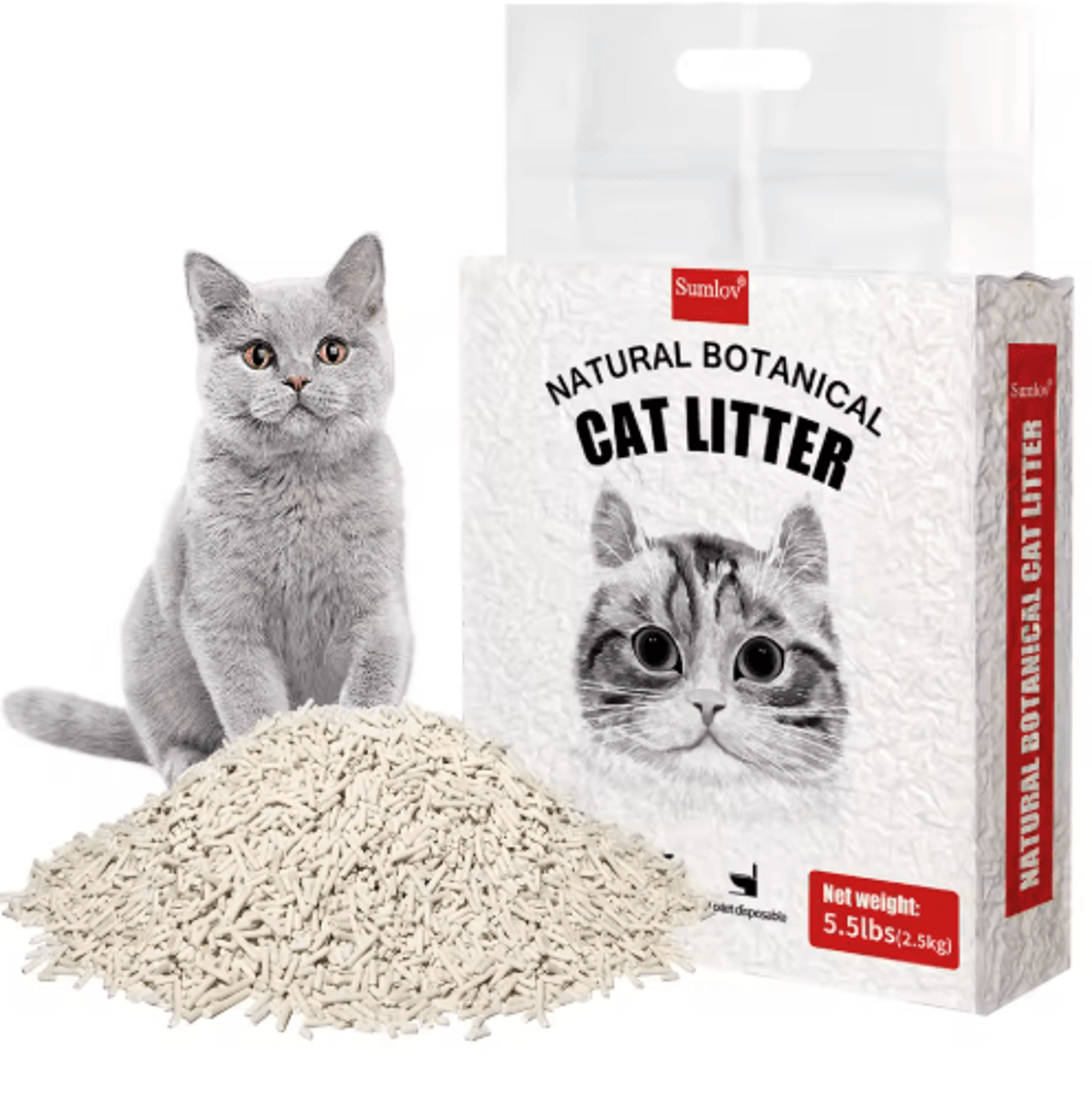 Natural Tofu Cat Litter With Fast Clumping  Odor Control 4