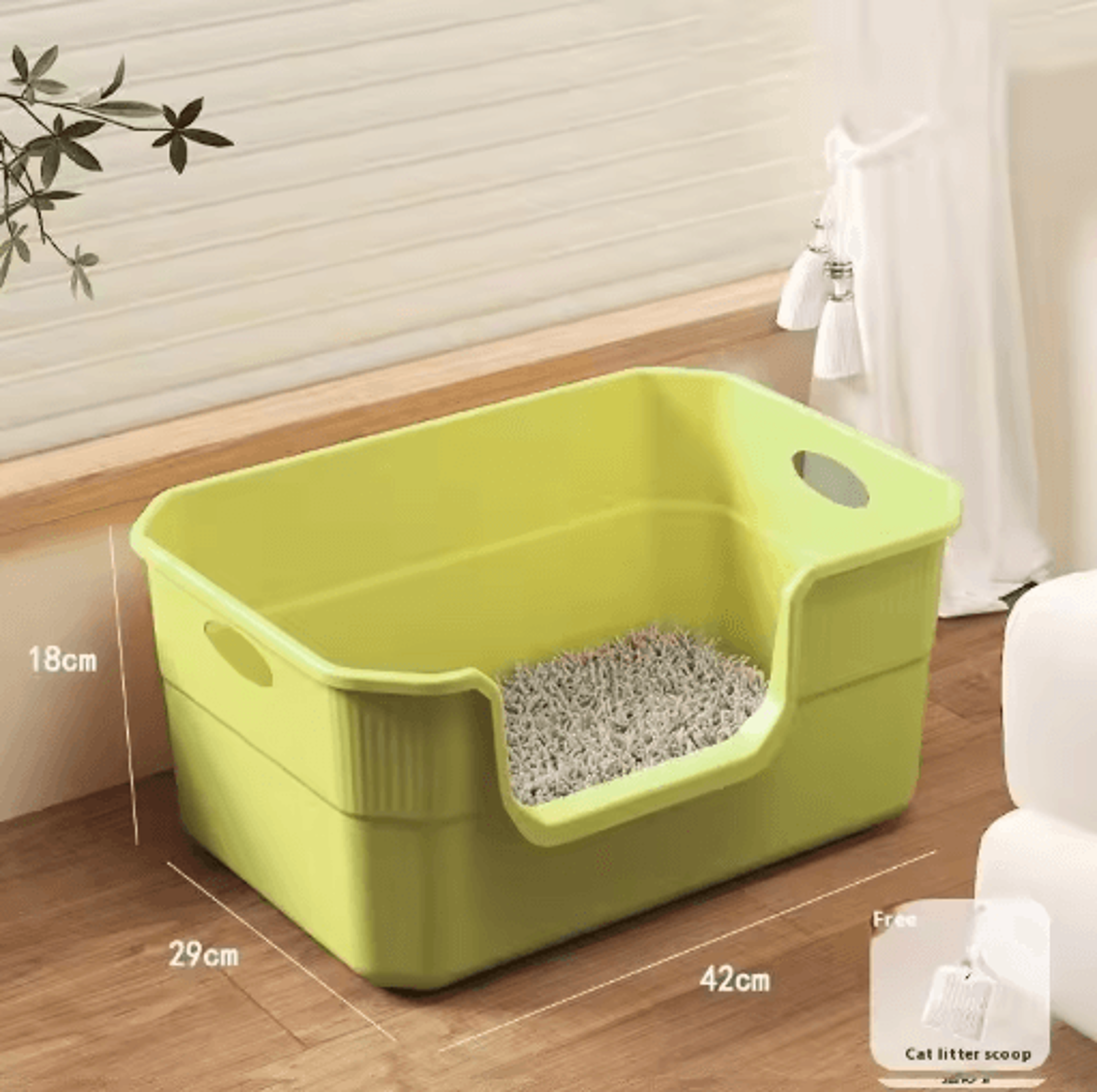 Extra Large HighSided Cat Litter Box For Cleaner  More Comfortable Use 2