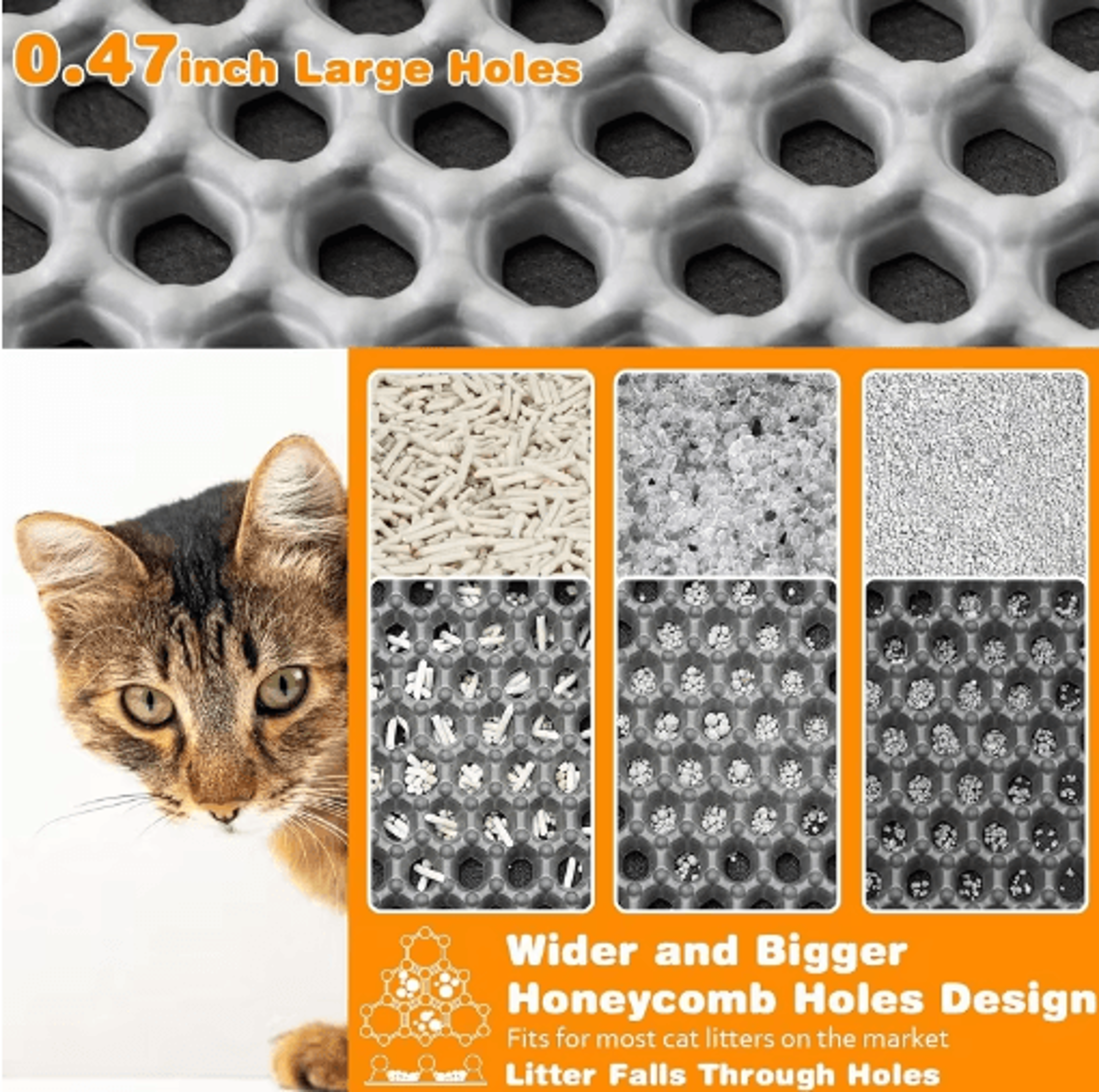 Large DoubleLayer Cat Litter Mat For Cleaner Floors  Easy Litter Collection 6