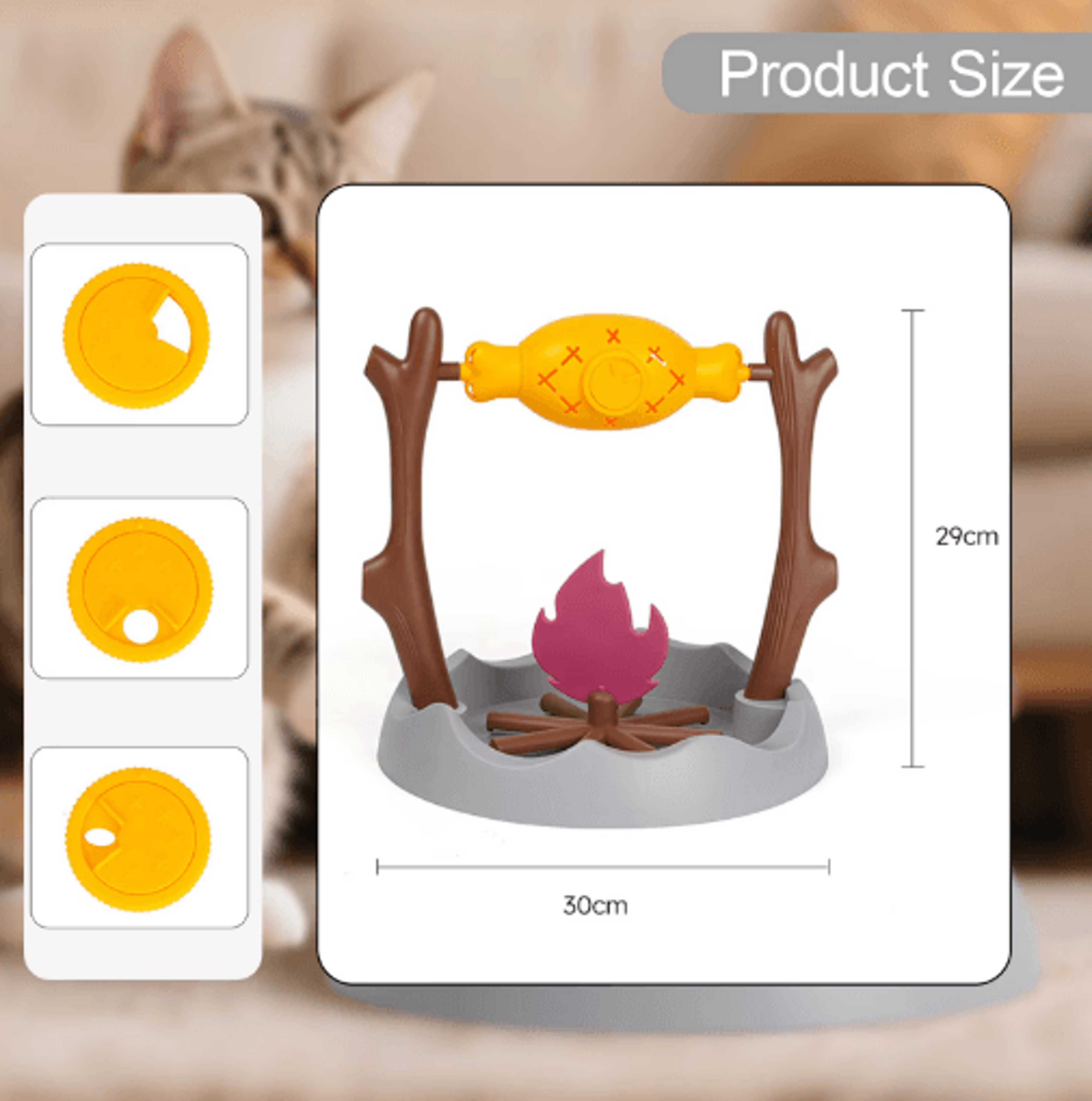 360 Rotating Slow Feeder Toy For Cats  Interactive Treat  Snack Dispenser 4