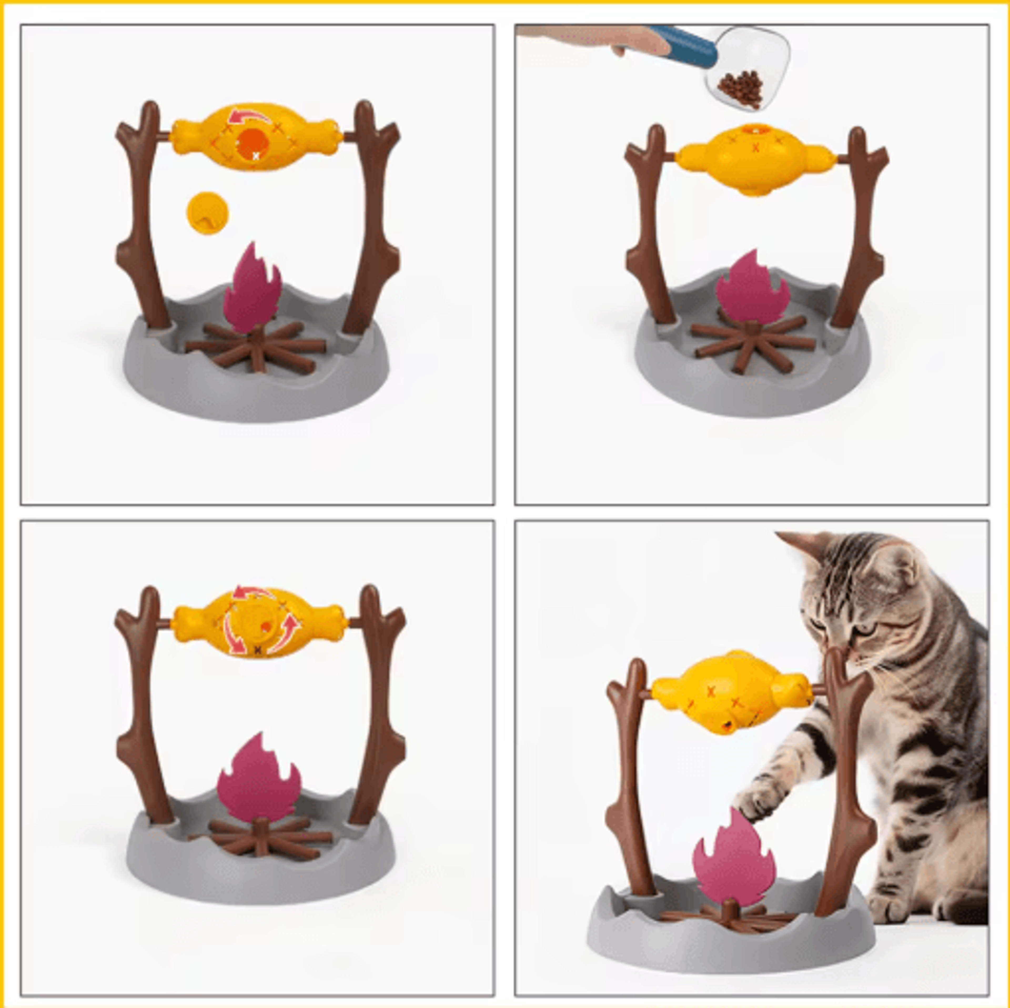 360 Rotating Slow Feeder Toy For Cats  Interactive Treat  Snack Dispenser 5