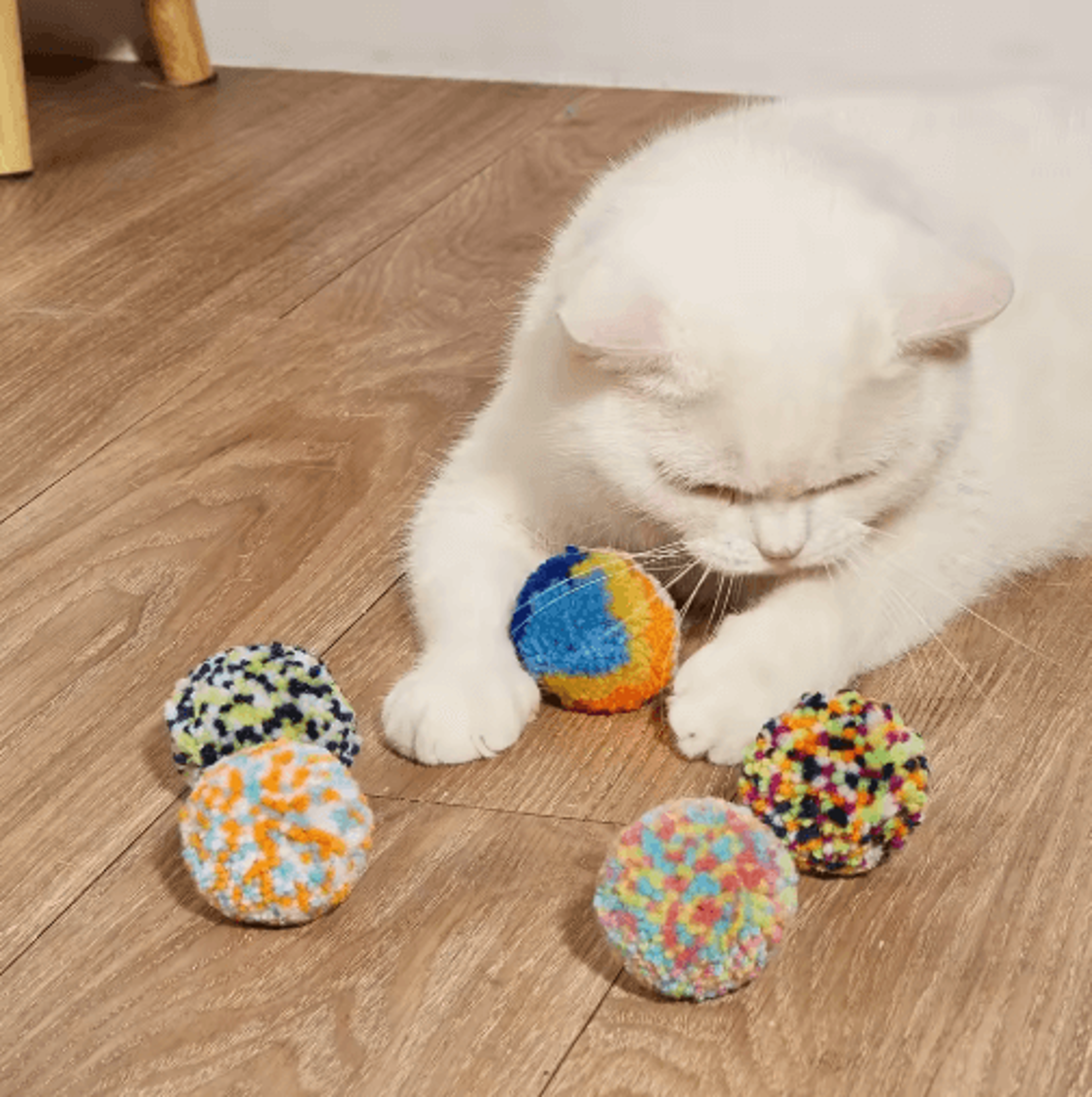 Cartoon Yarn Cat Toy Ball For Interactive Play  Independent Fun 7