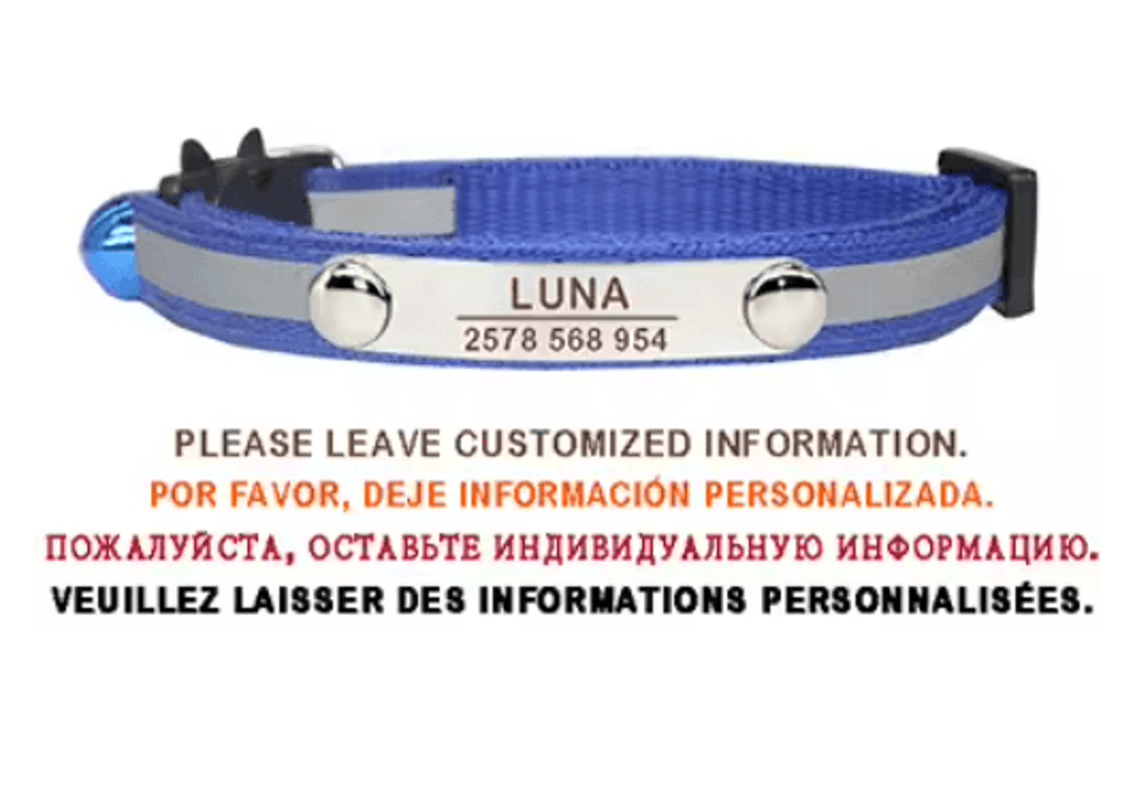 Personalized Reflective Cat Collar With Free Engraving  Safety Buckle 4
