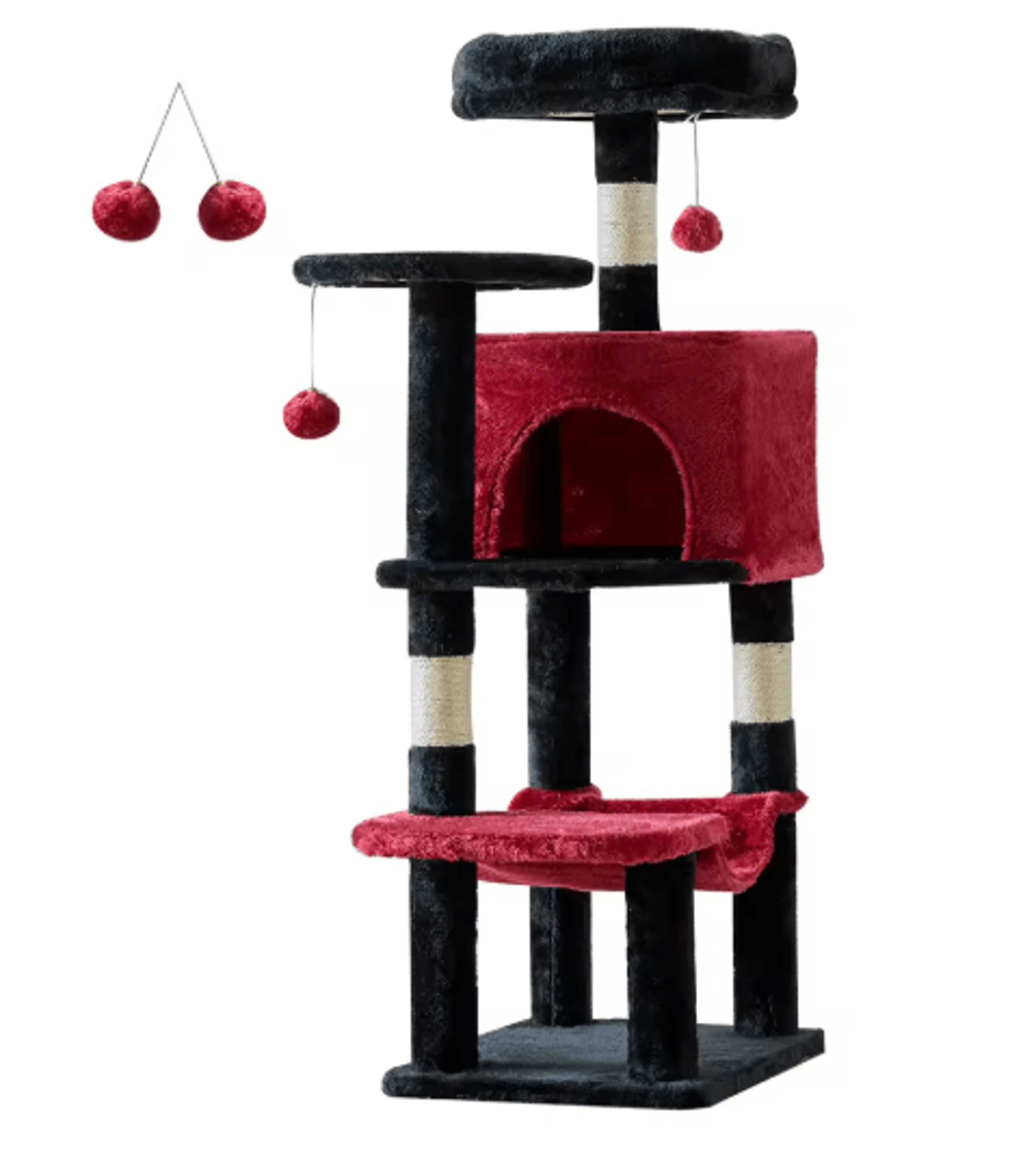 44Inch MultiLevel Cat Tree Tower With Sisal Scratching Posts  Cozy Cat House 4