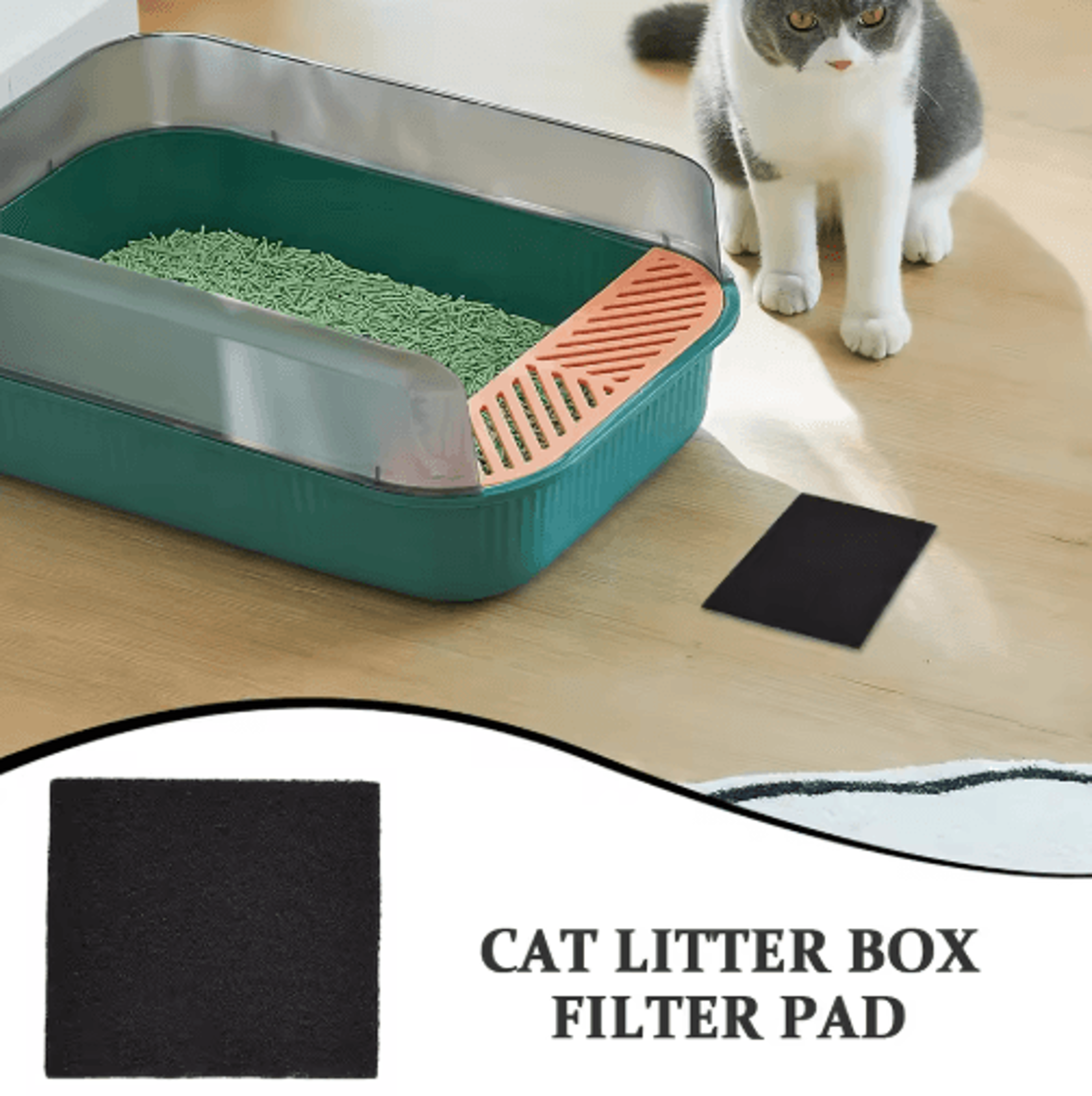 Activated Carbon Replacement Filters For Cat Litter Boxes  12Pack Odor Control Pads 2