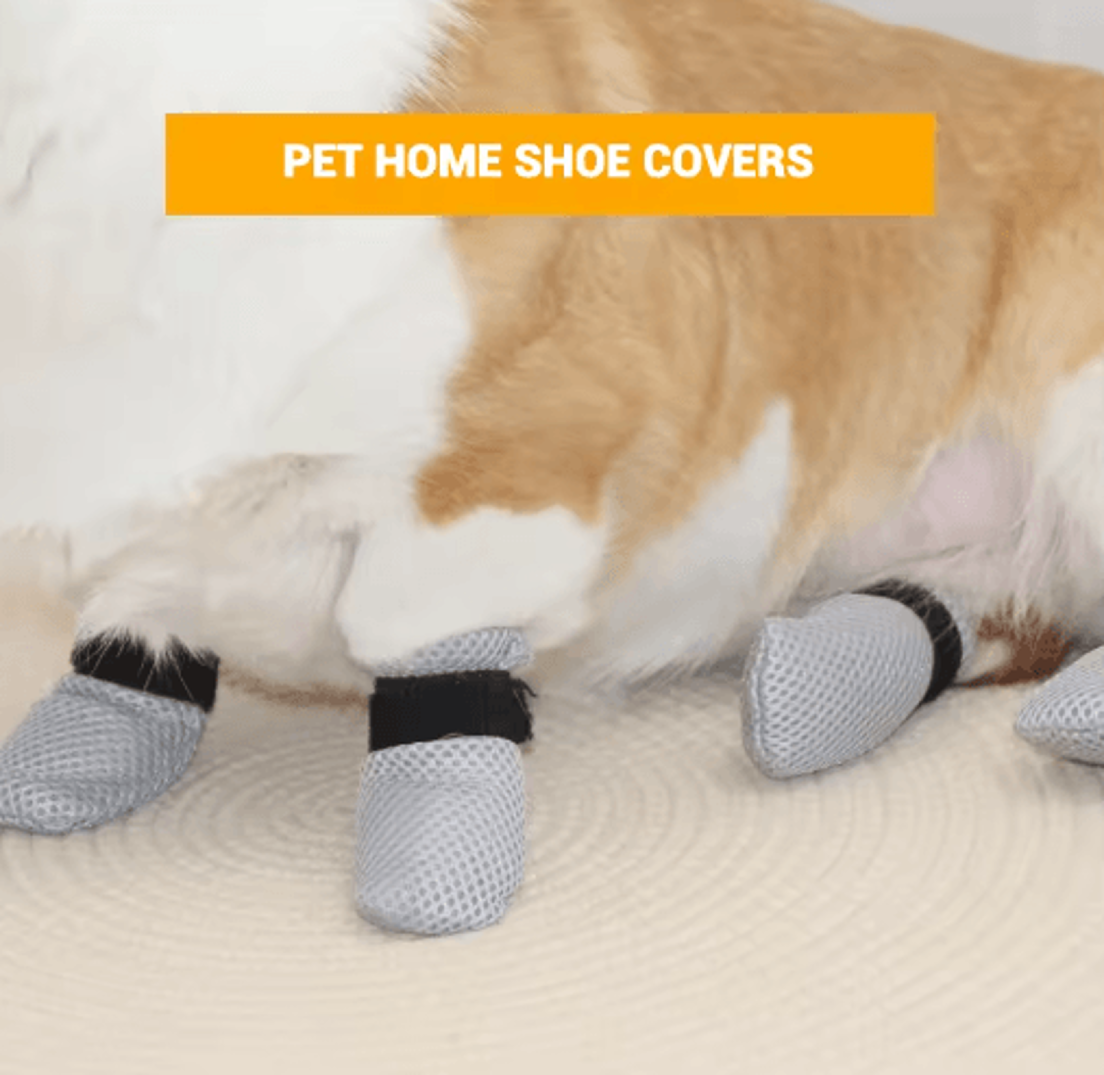 AntiScratch Cat Socks Soft Breathable Pet Booties With Secure Velcro Straps 10