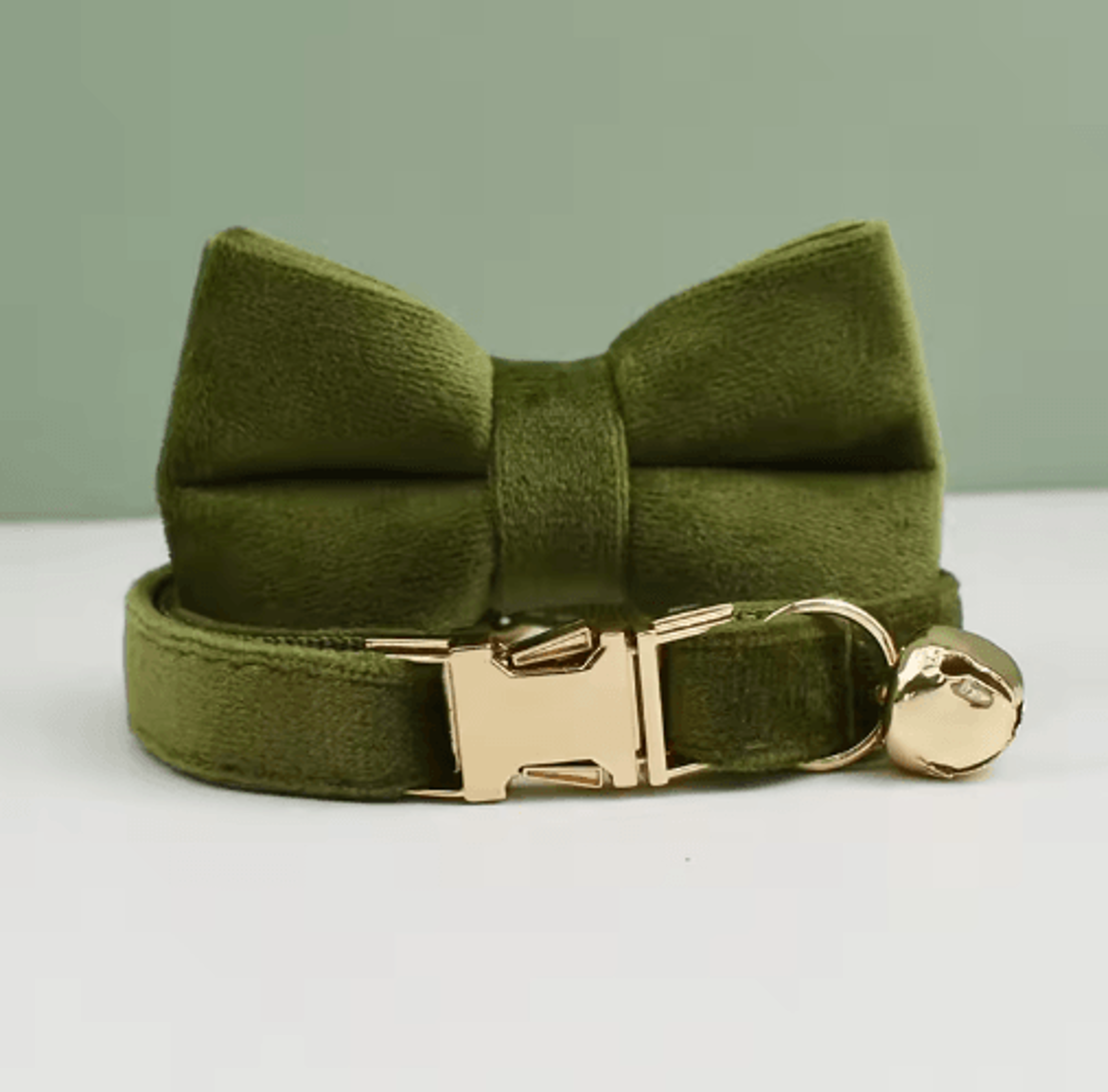 Personalized Velvet Cat Collar With Bow  Bell  Elegant Adjustable Pet Collar 2