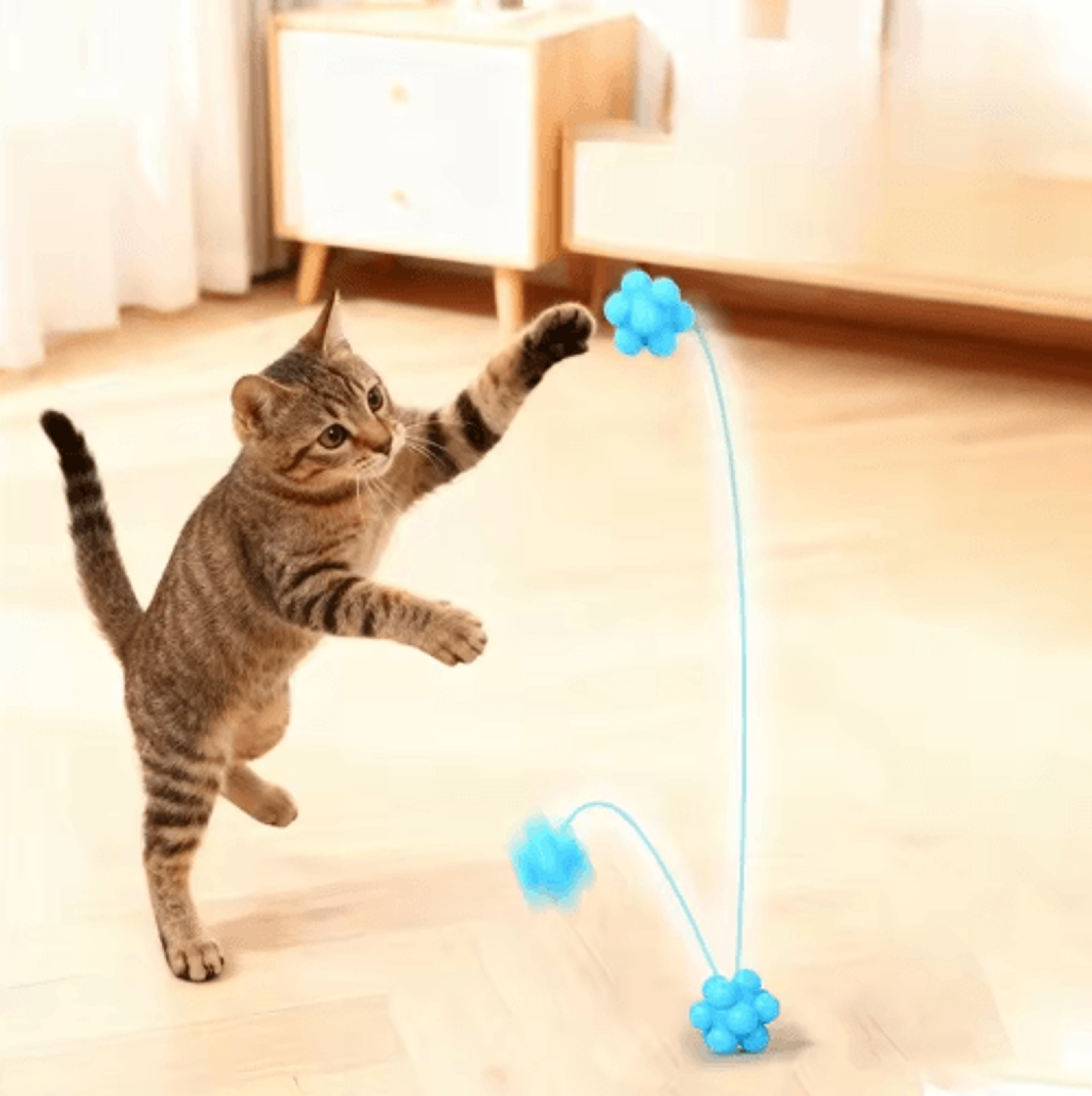 HighBounce Cat Chew Ball  Interactive BiteResistant Toy For Teeth Cleaning  Play 6