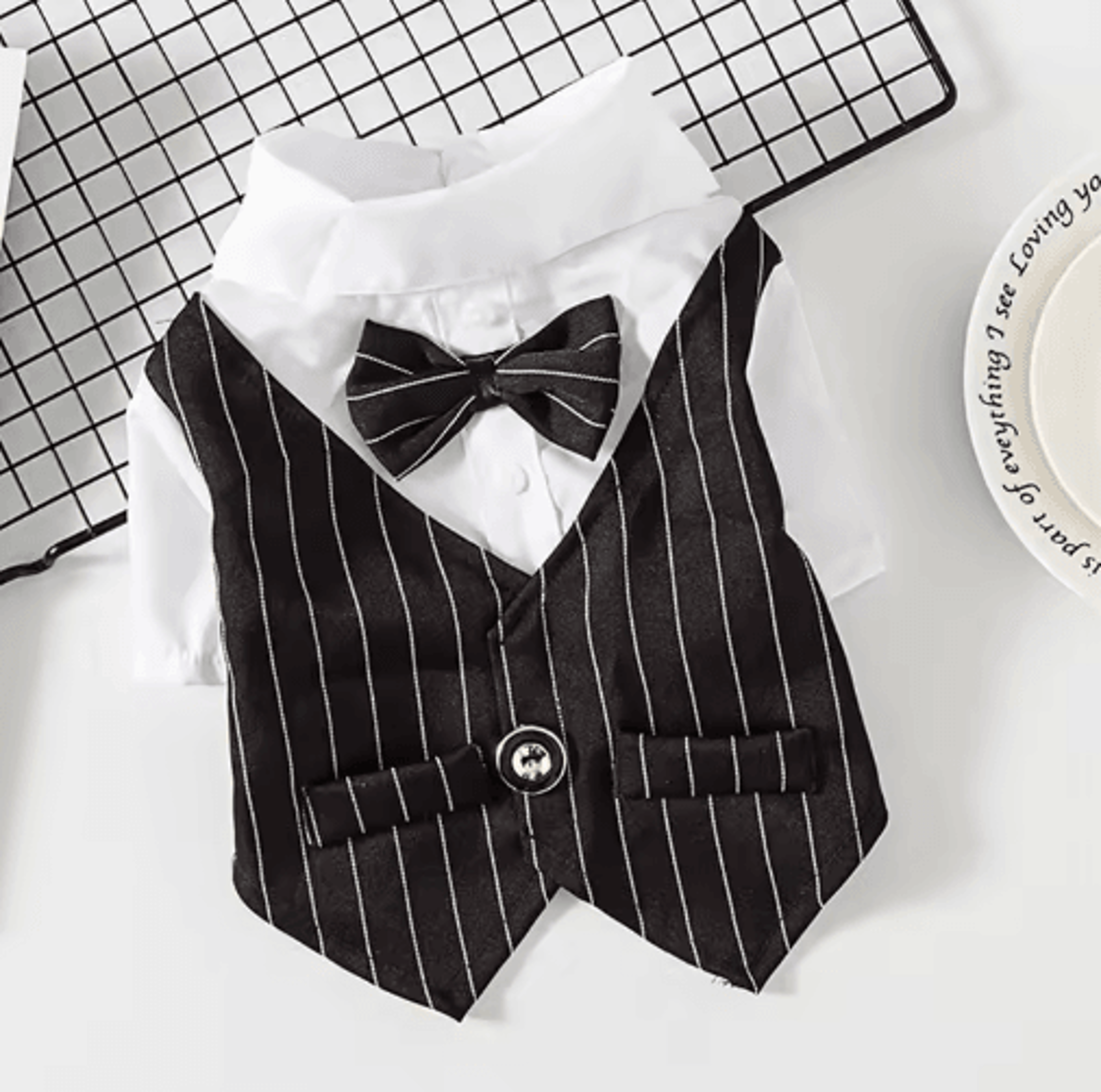 Formal Pet Suit Jacket Stylish Wedding  Party Outfit For Cats And Small Dogs 2