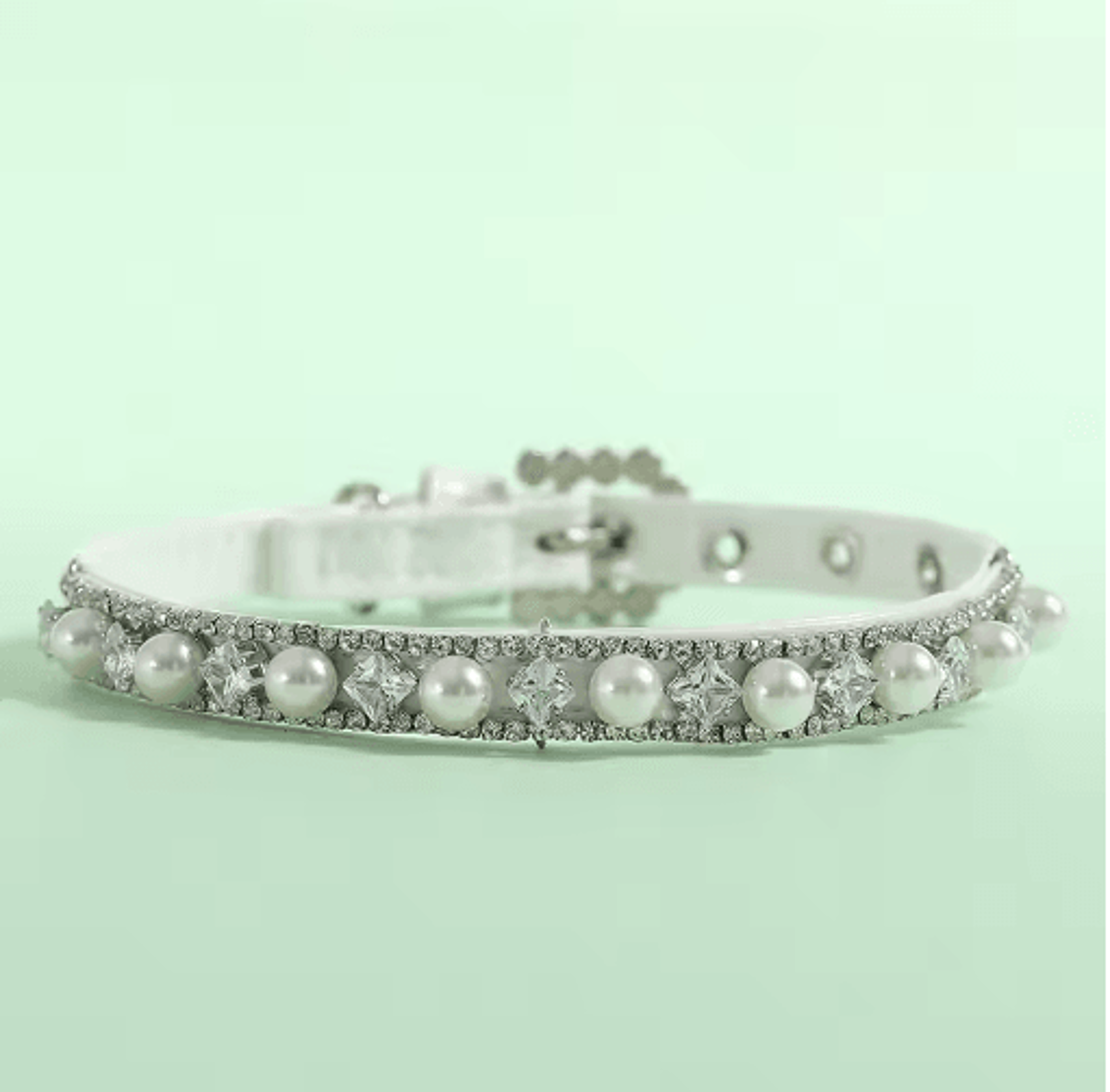 Pearl Rhinestone Cat Collar Adjustable Luxury Pet Necklace For Cats  Small Pets 1
