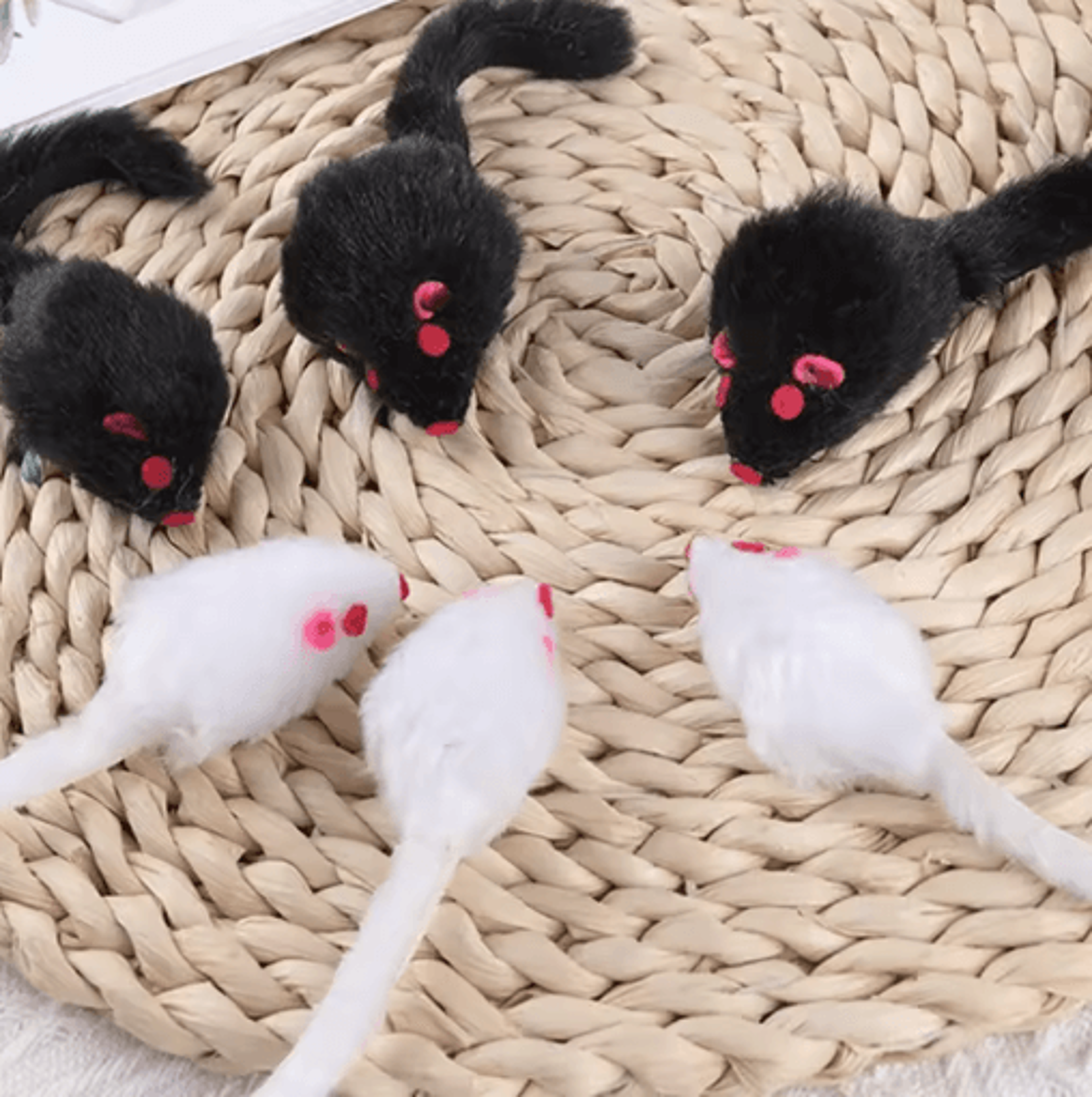 Plush Rattle Mouse Cat Toy Interactive Catch  Chase Toy For Indoor Cats 0