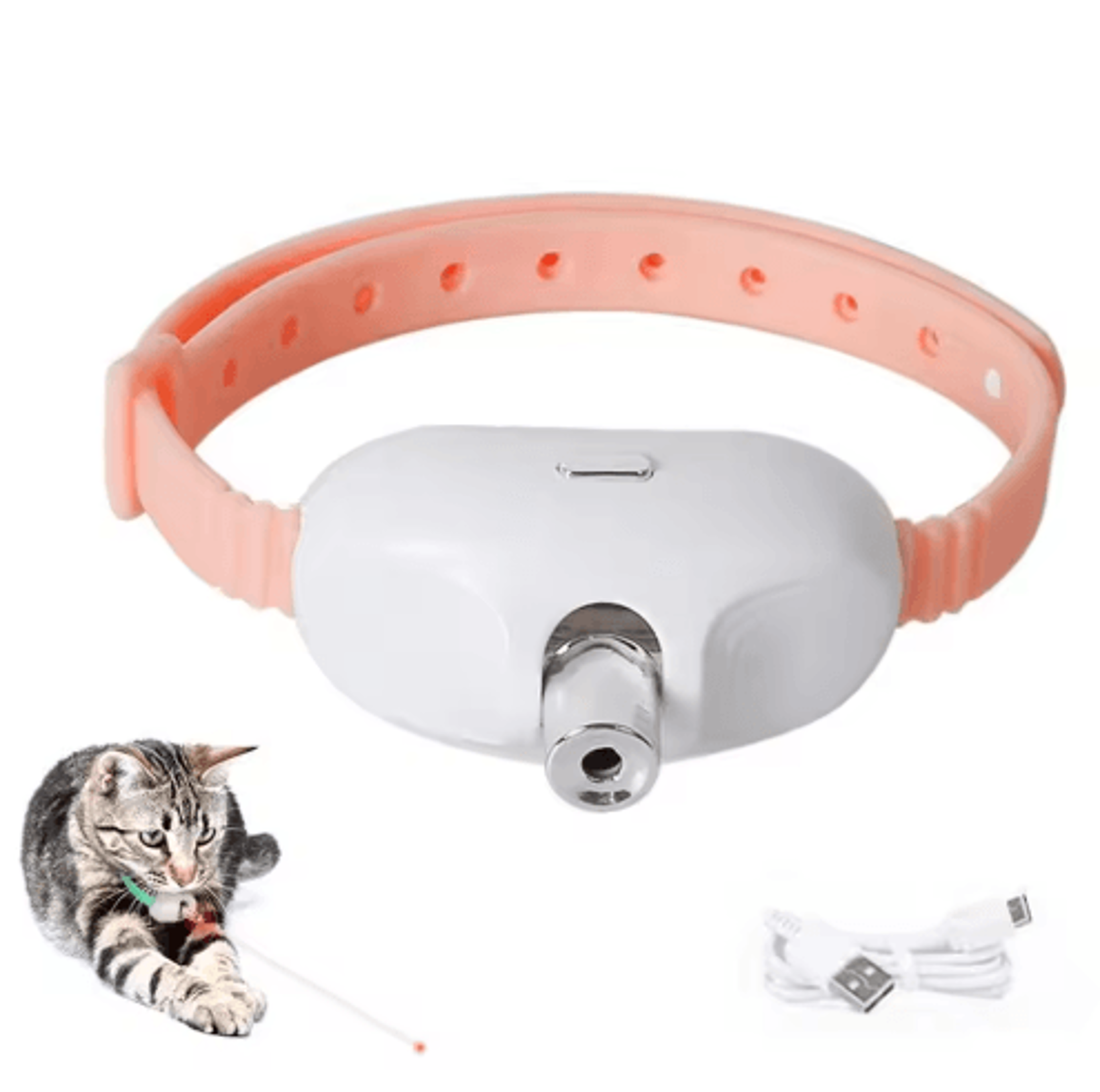 Rechargeable Laser Cat Collar Toy Automatic Interactive Infrared Pet Exercise Collar 1