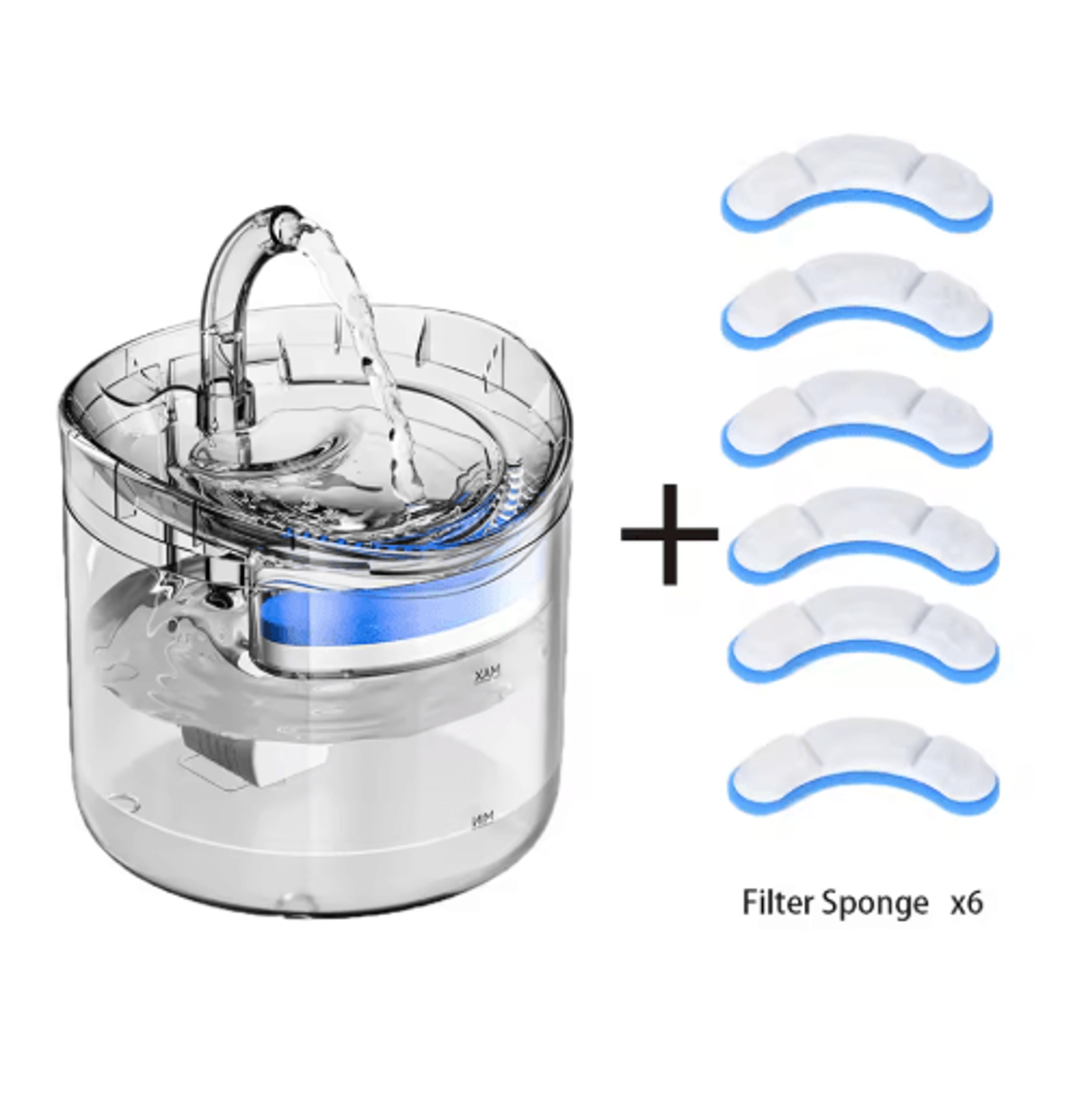 2L Automatic Pet Water Fountain  Motion Sensor USB Drinking Bowl With Activated Carbon Filter 1
