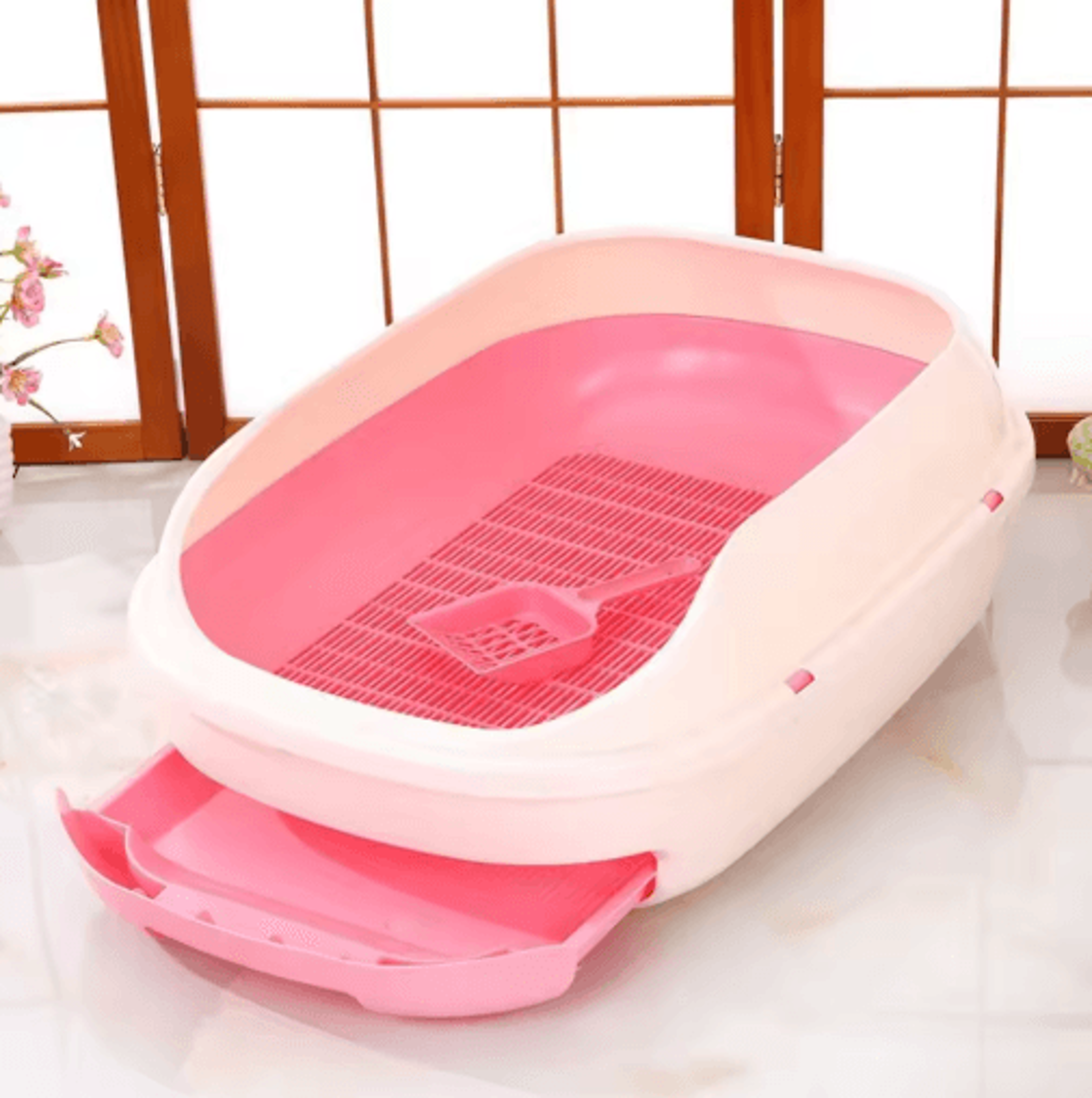 Extra Large Semi Closed DoubleLayer Cat Litter Box  EasyClean Drawer Litter Pan 3