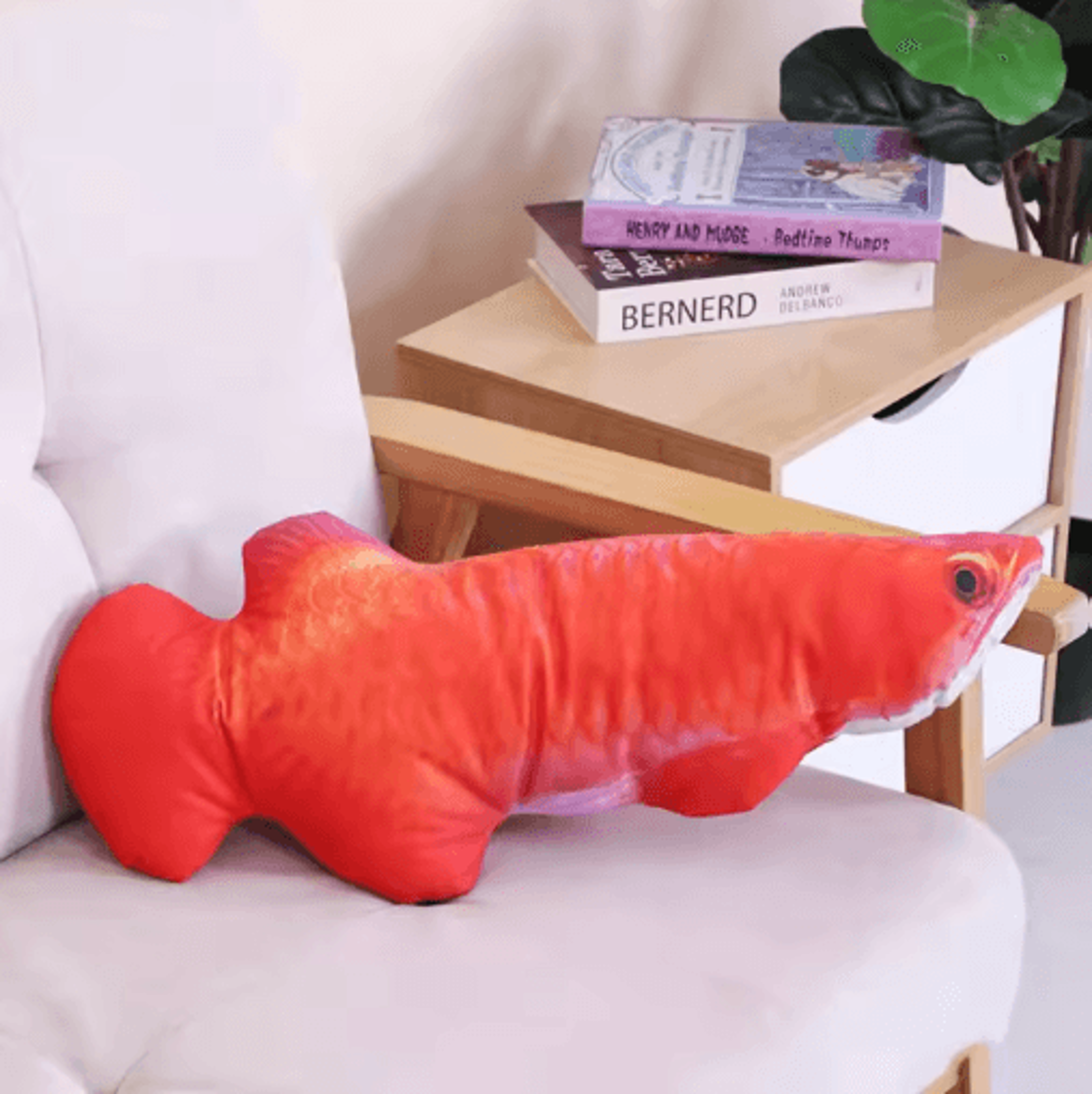 Plush Catnip Fish Toy  Interactive Teeth Cleaning  Kicking Toy For Cats 12