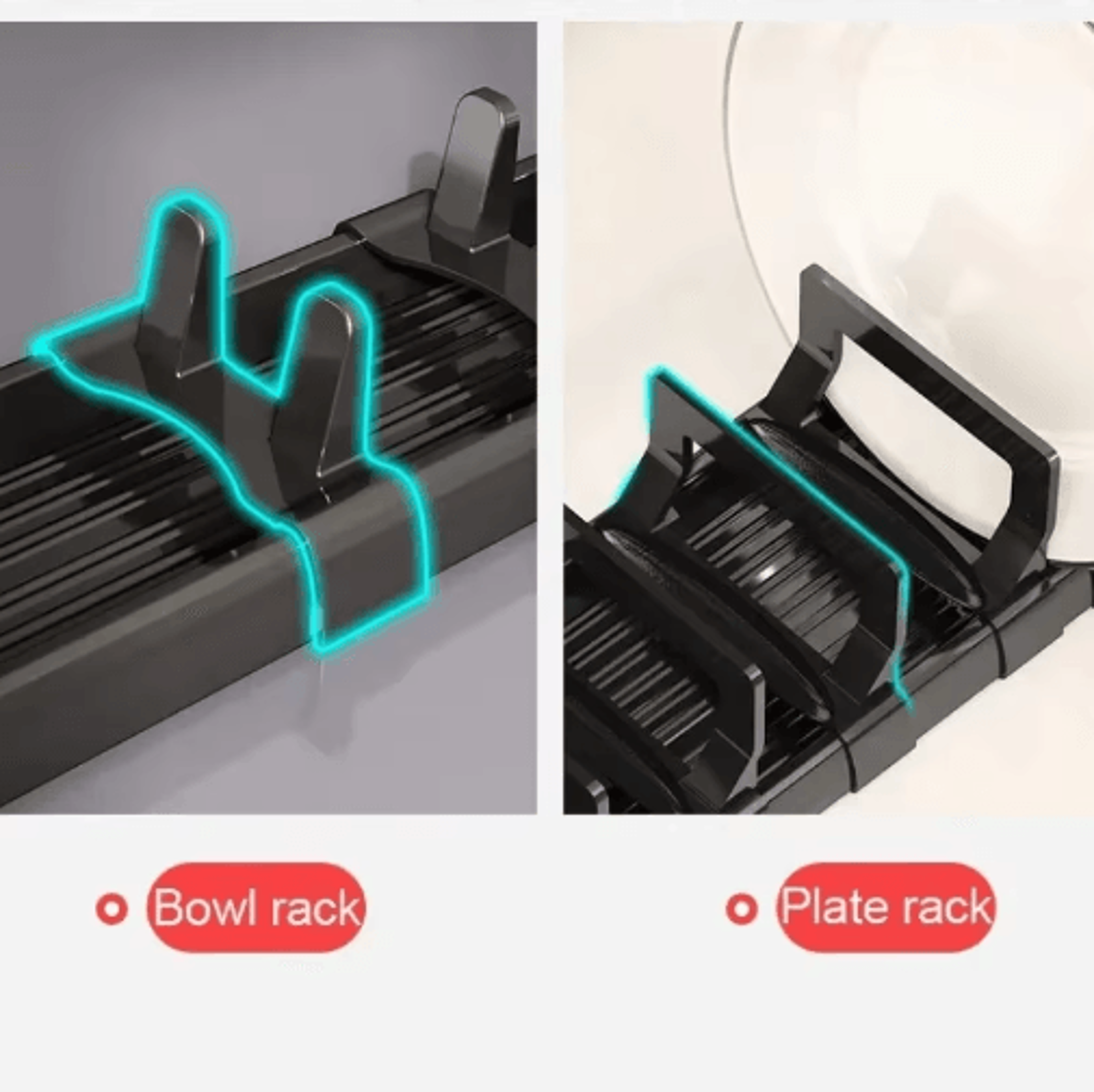 Adjustable UnderCabinet Dish Rack  Retractable Bowl  Plate Storage Organizer 7