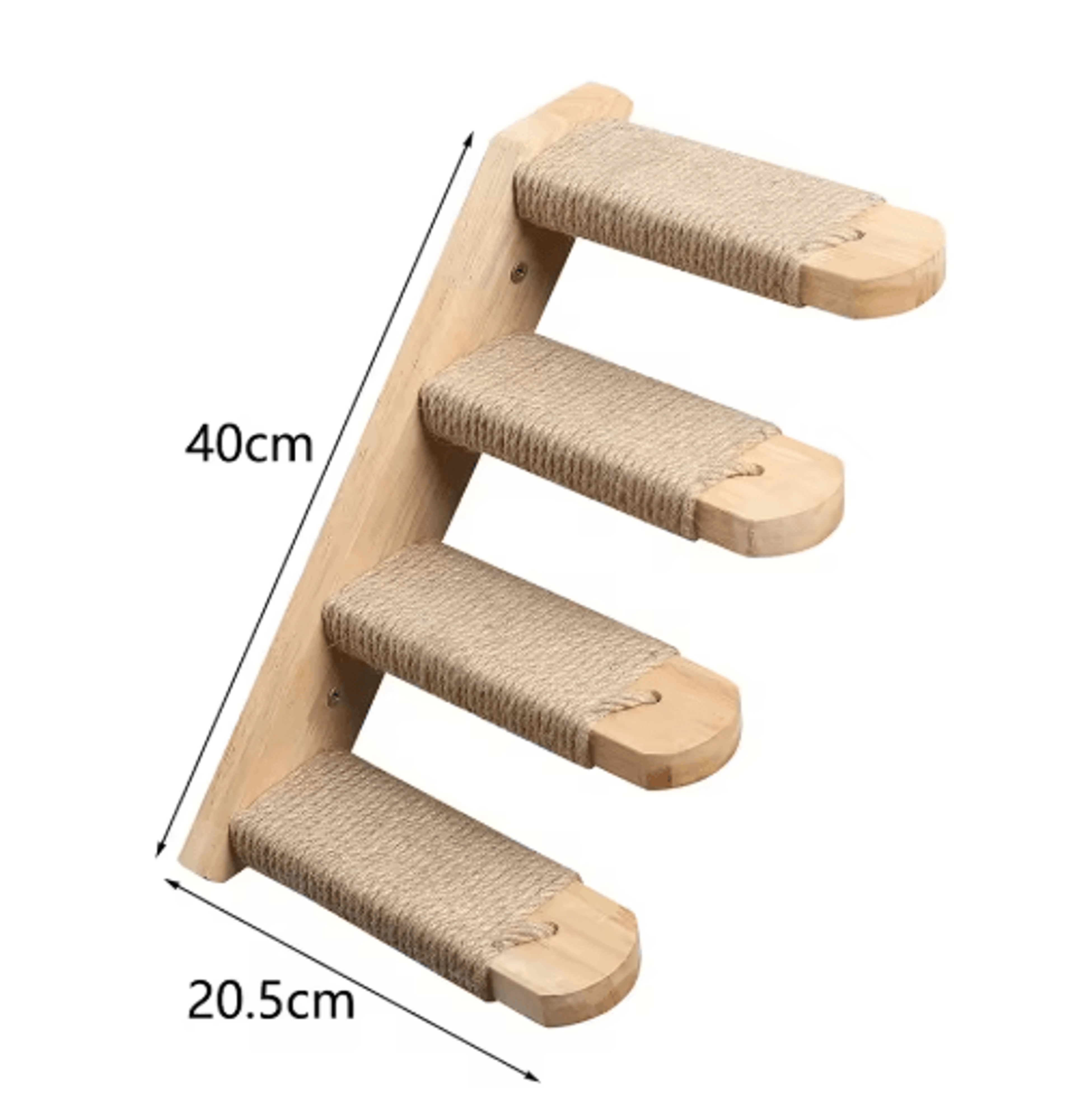 WallMounted Cat Climbing Shelves  Steps  Sisal Scratching Stairway For Cats 3