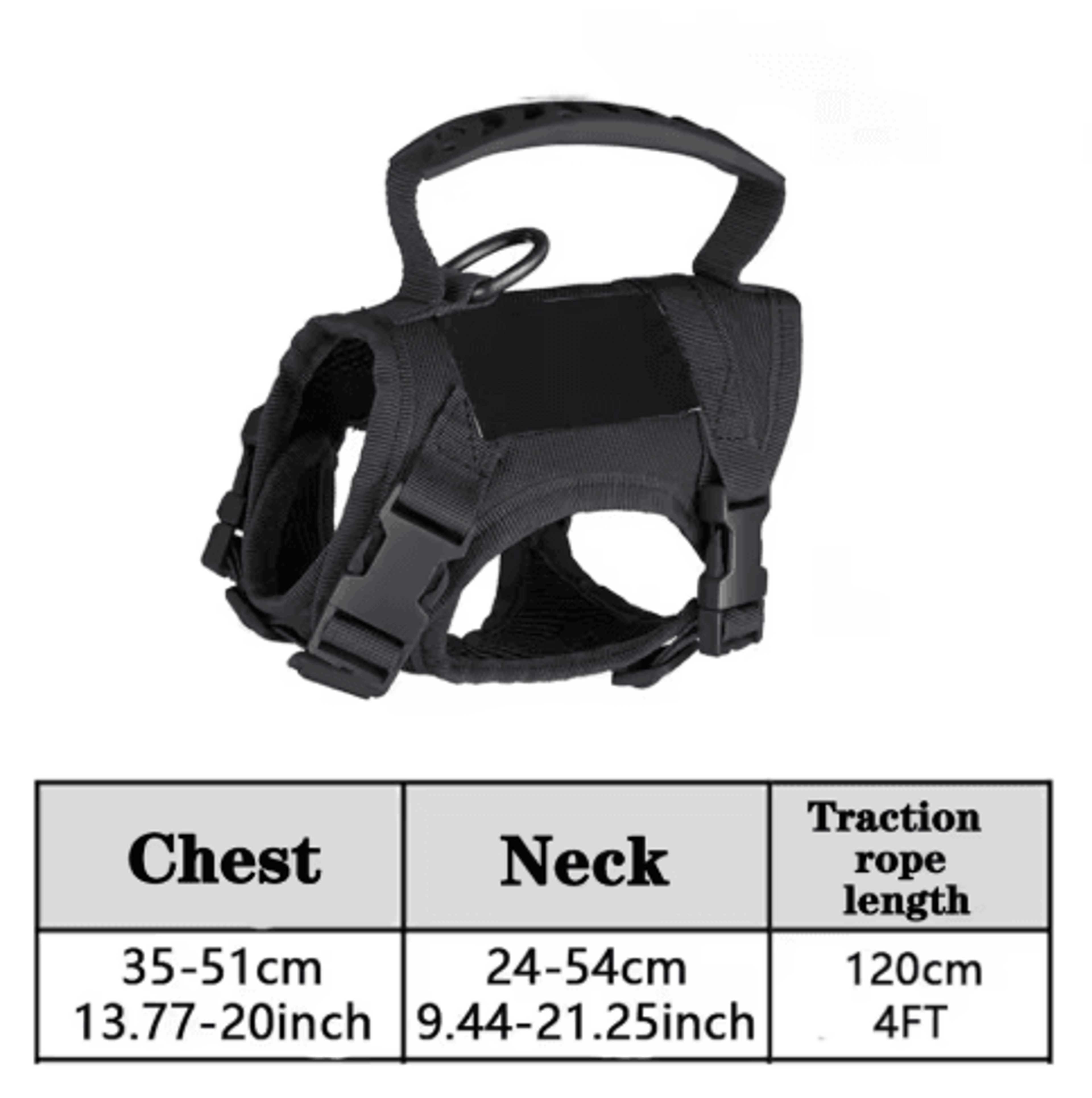 Adjustable Tactical Pet Harness  Leash Set With Control Handle For Cats And Dogs 7