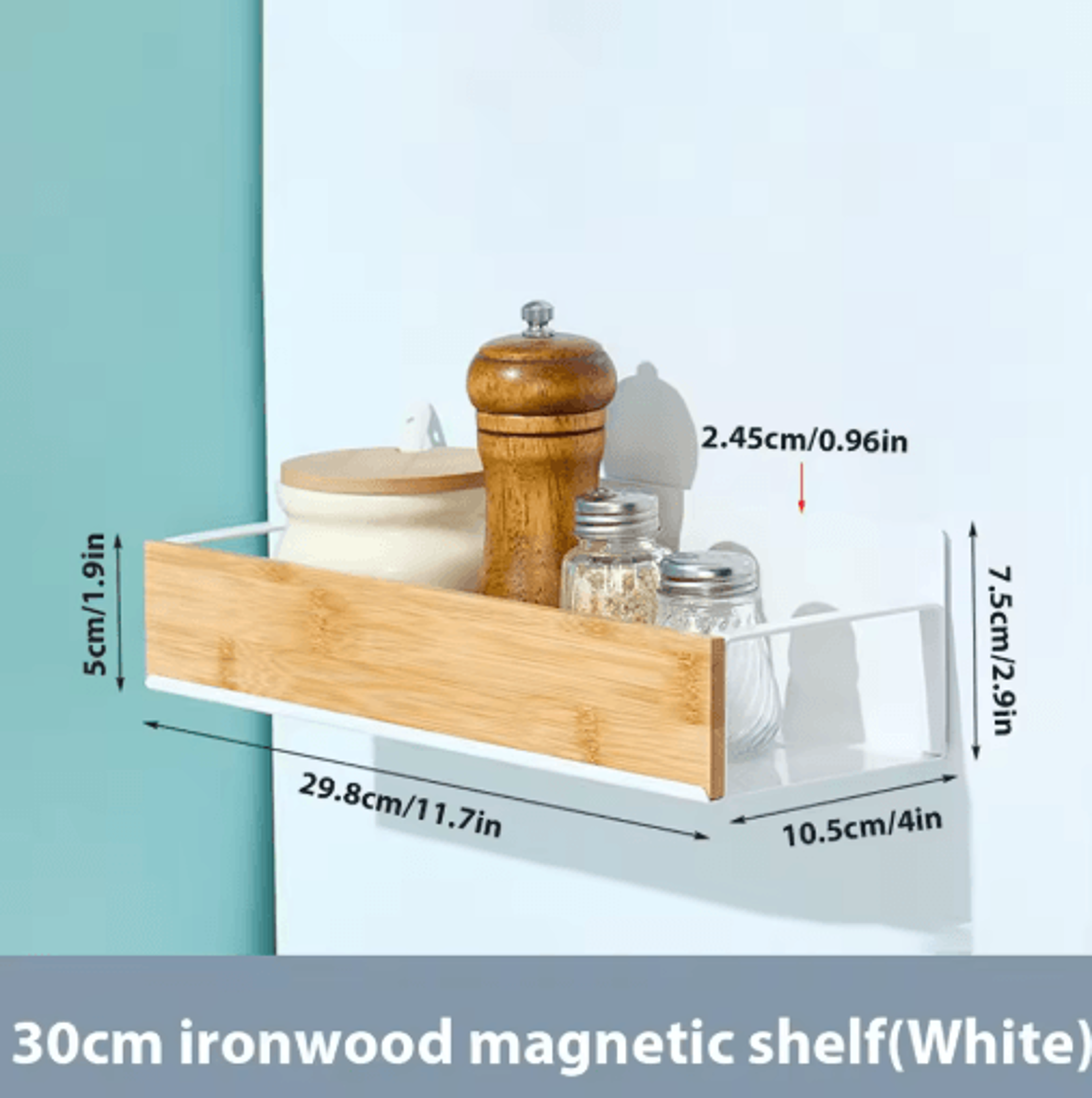 Magnetic Refrigerator Spice Rack Shelf  SpaceSaving Kitchen Organizer 3