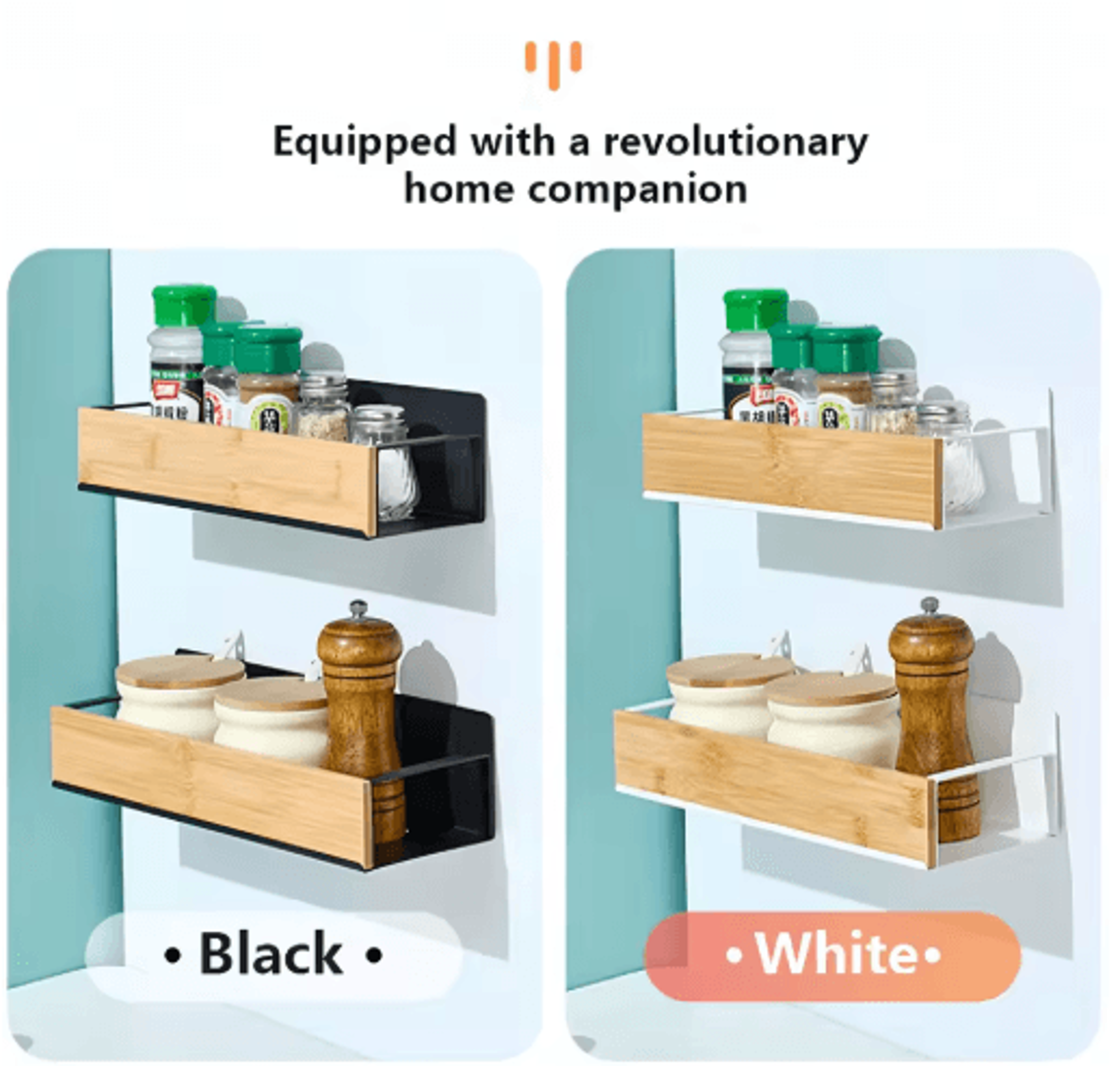 Magnetic Refrigerator Spice Rack Shelf  SpaceSaving Kitchen Organizer 9
