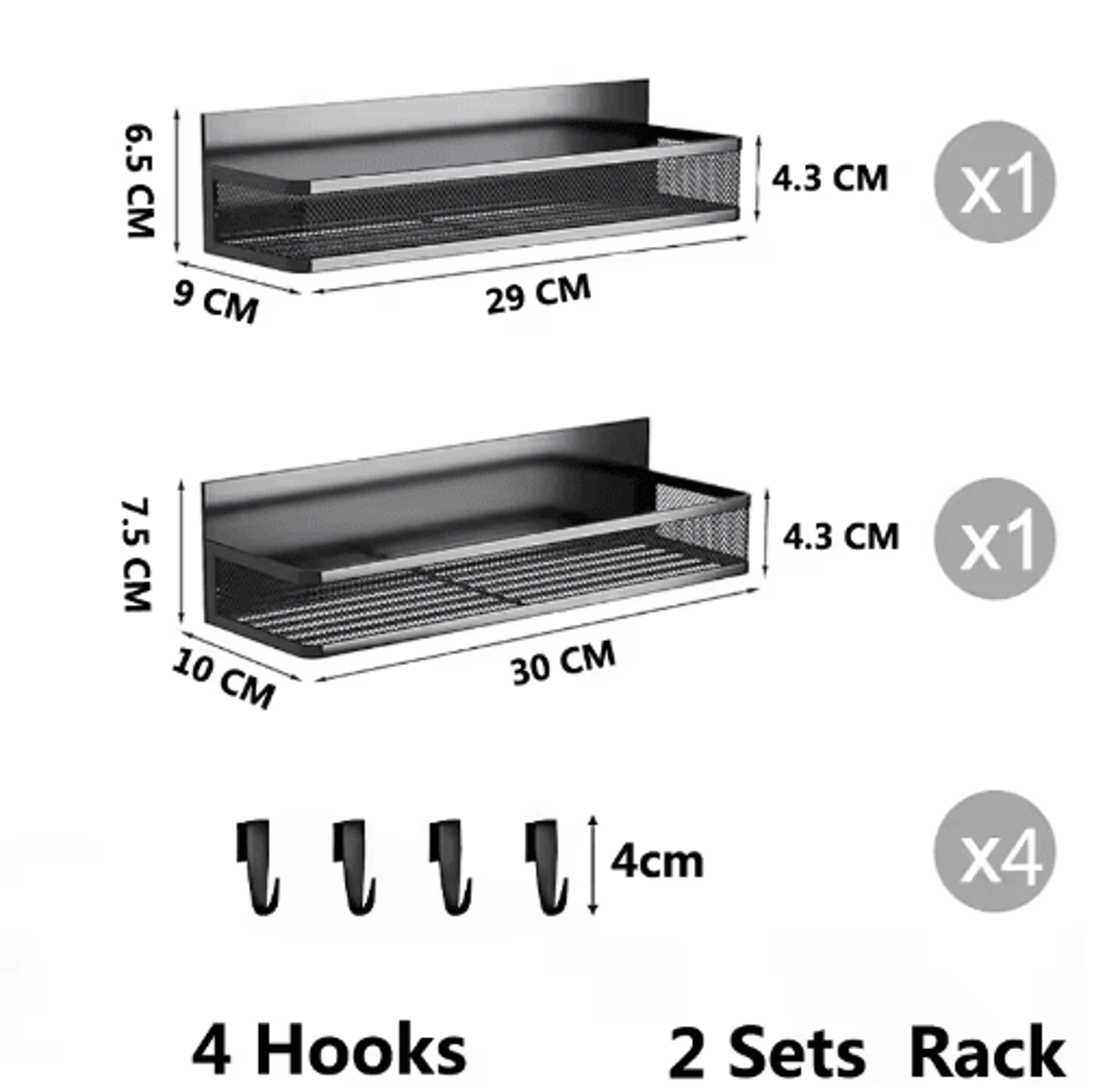 Magnetic Metal Spice Rack Shelf For Refrigerator  Kitchen Organization 1