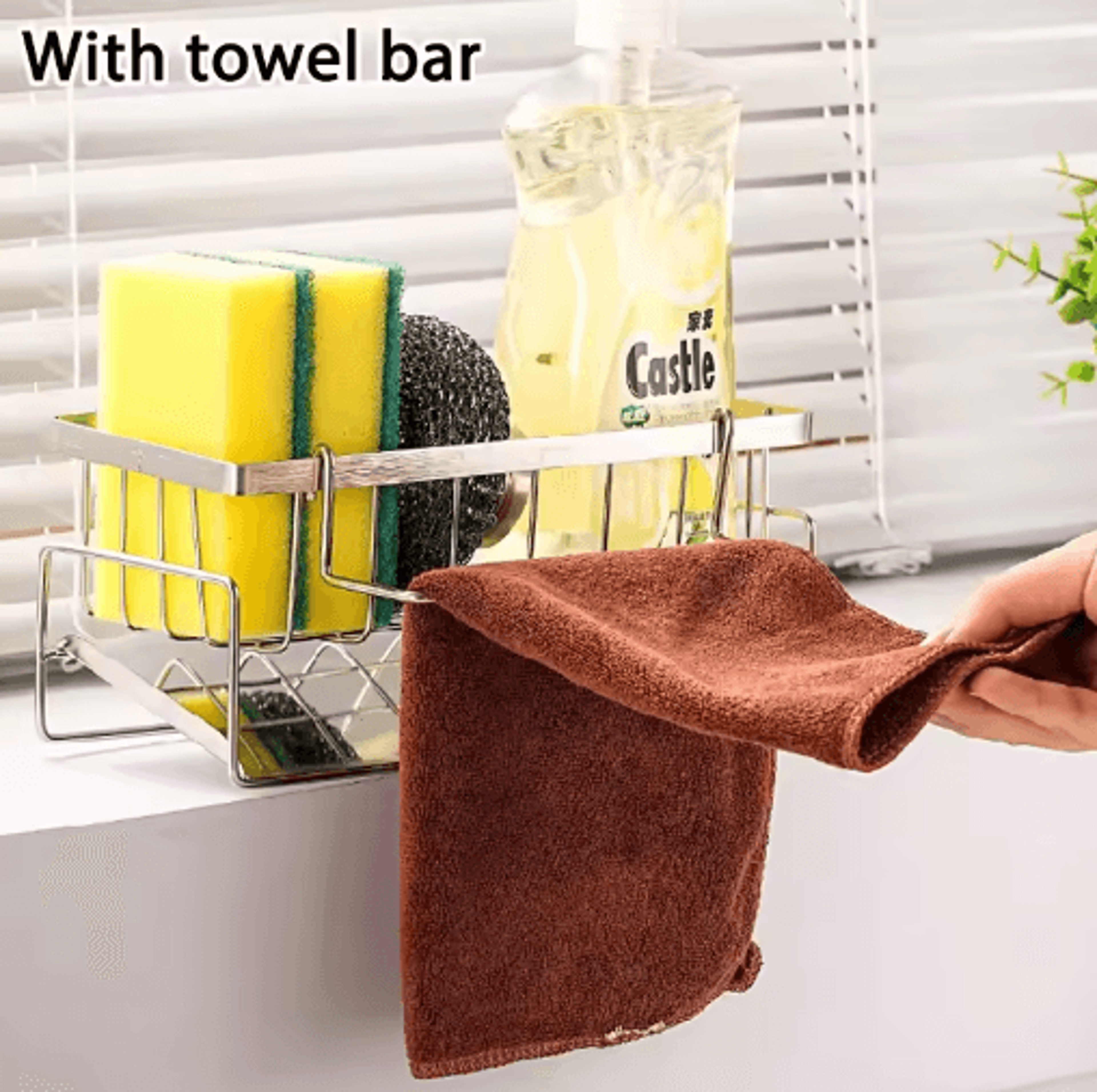 Stainless Steel Kitchen Sink Drain Rack For Sponge  Cleaning Tool Organization 7