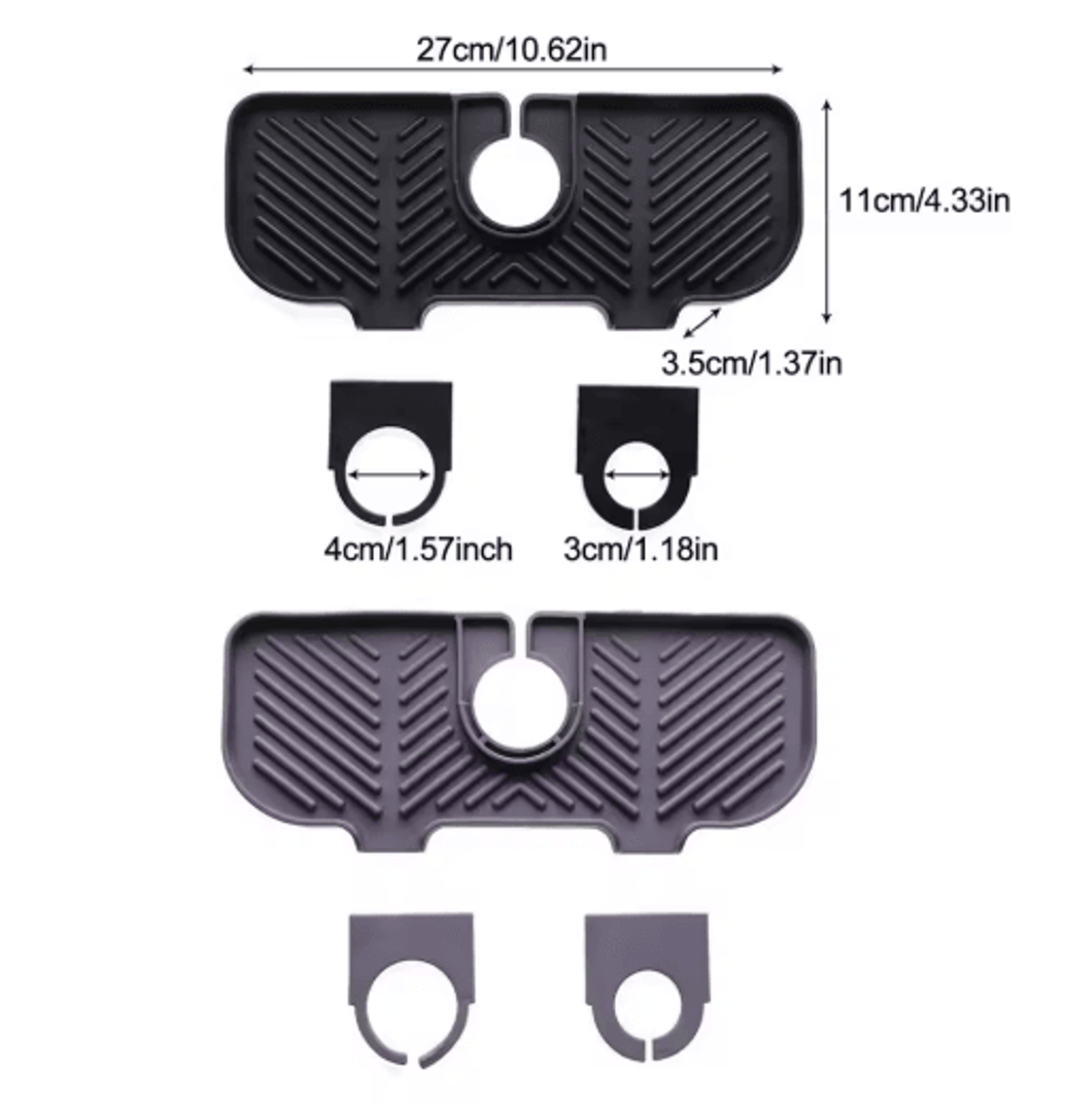 SelfDraining Silicone Soap Holder  Sponge Organizer For Kitchen Sink 3